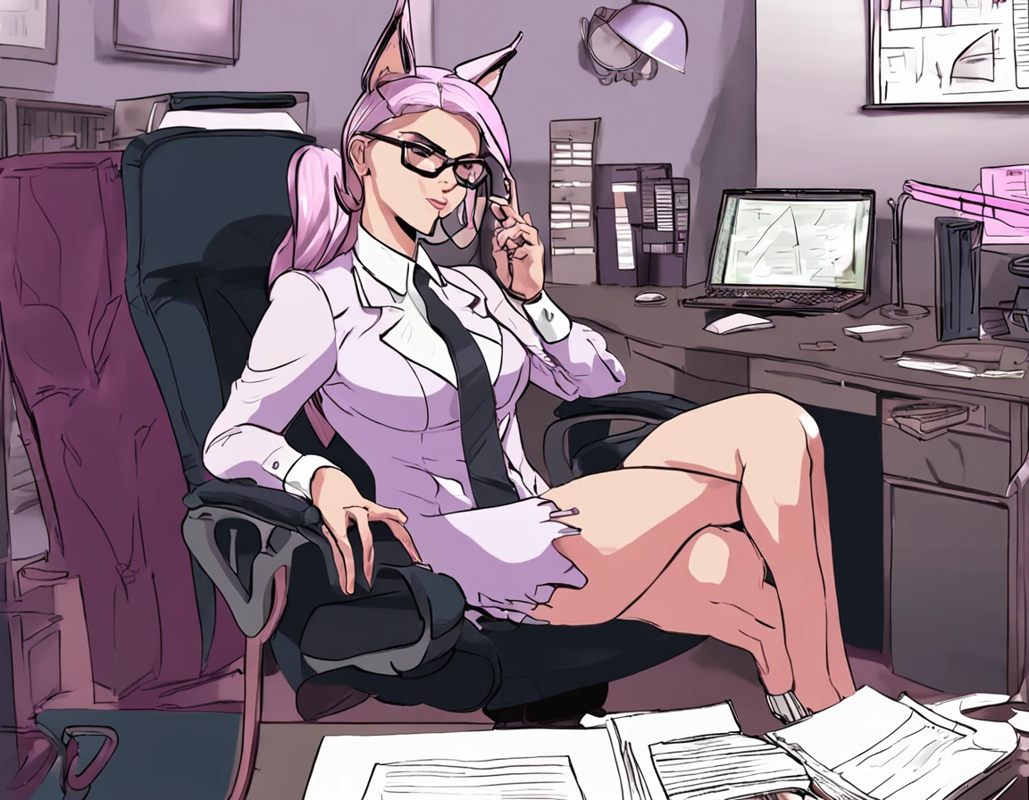 espeon, HD, big breasts, giant breasts, office, sitting in an office chair, detailed light, dynamic angle, dynamic light, detailed face, beautiful background, detailed hands, full body, businessman clothes, businesswoman, fancy clothes, two ears, espeon, office clothes, serious face, Serious, desk, office, glasses, nsfw, nipples, vagina, spread legs, porn