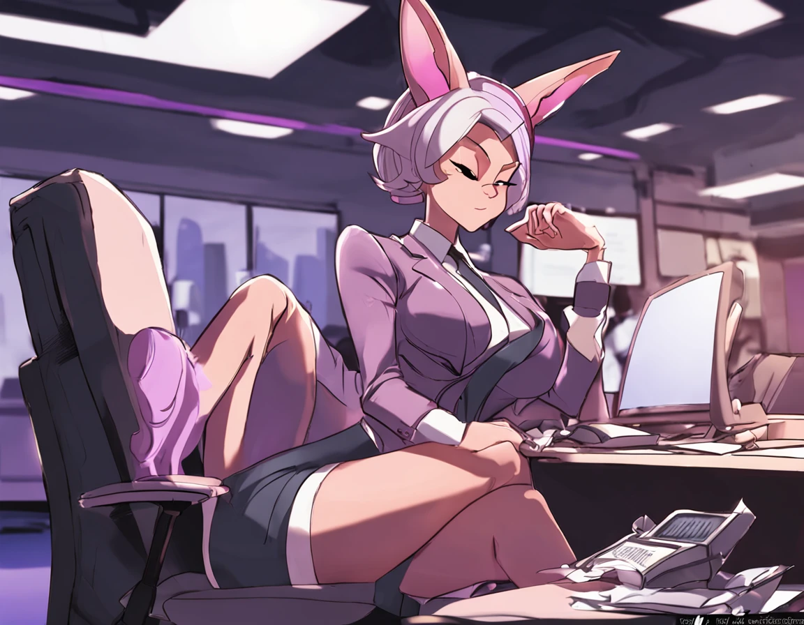 espeon, HD, big breasts, giant breasts, office, sitting in an office chair, detailed light, dynamic angle, dynamic light, detailed face, beautiful background, detailed hands, full body, businessman clothes, businesswoman, fancy clothes, two ears, espeon, office clothes, serious face, Serious, desk, office, glasses, nsfw, nipples, vagina, spread legs, porn