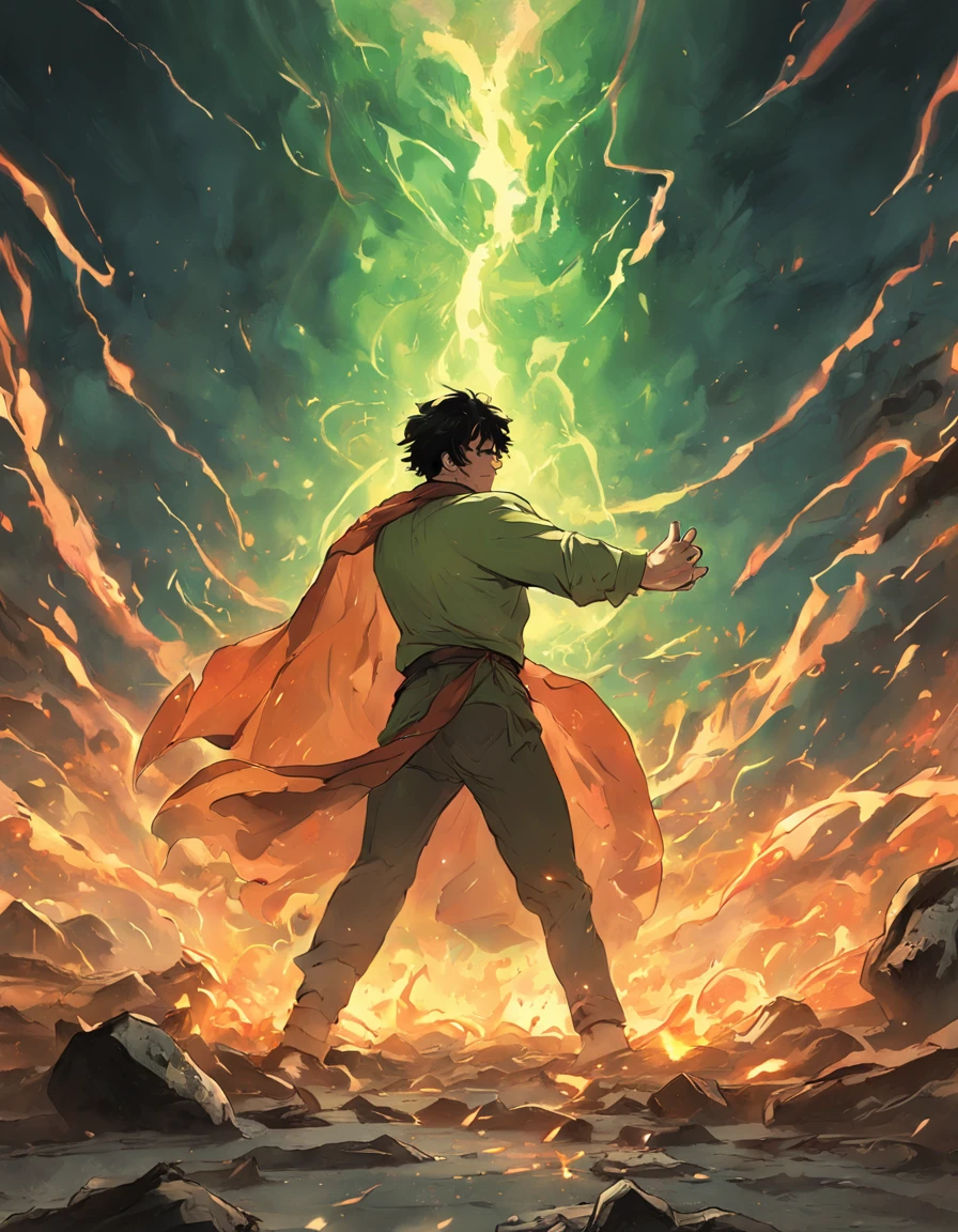 depiction of the hulk (marvel) in the lord of the rings, he's playing Frodo casting the one ring into the fires of mt doom