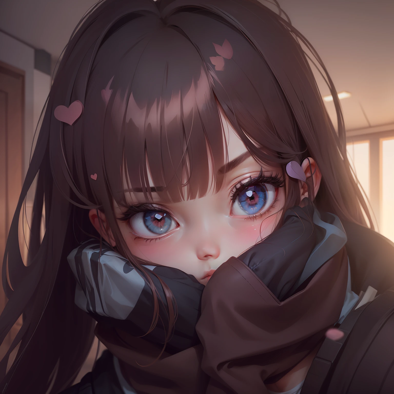 1 girl, sad, blush, perfect eyes, best quality, 4k,