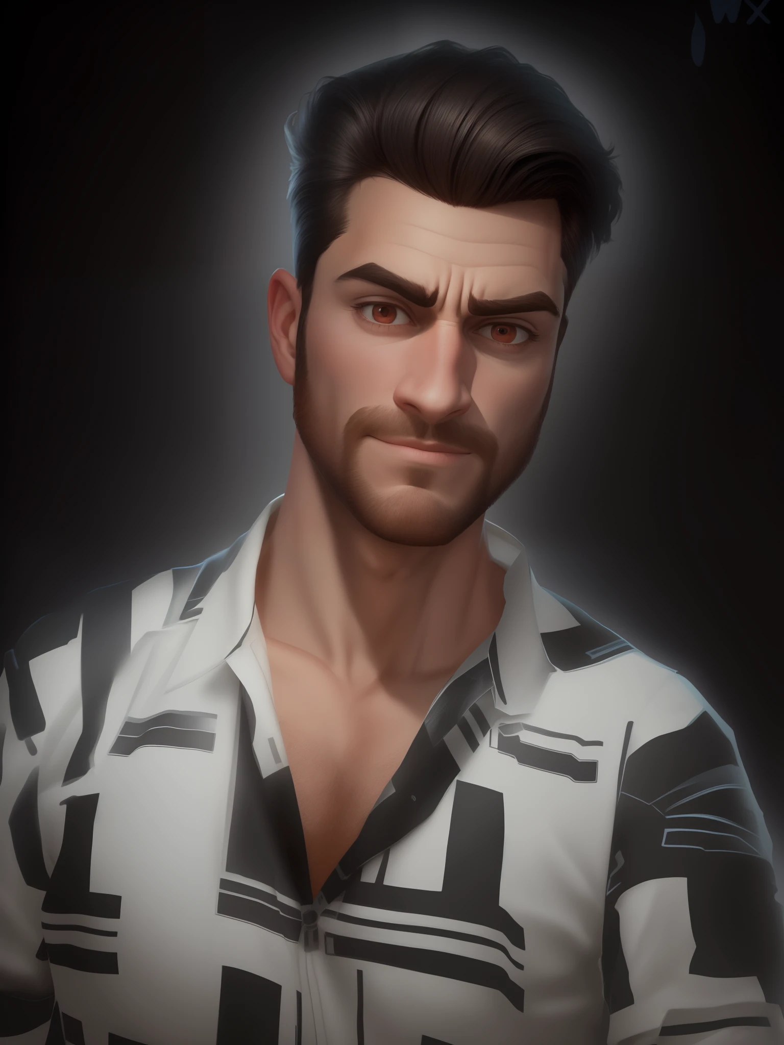 um retrato de @me wearing a white cap,estilo gtav