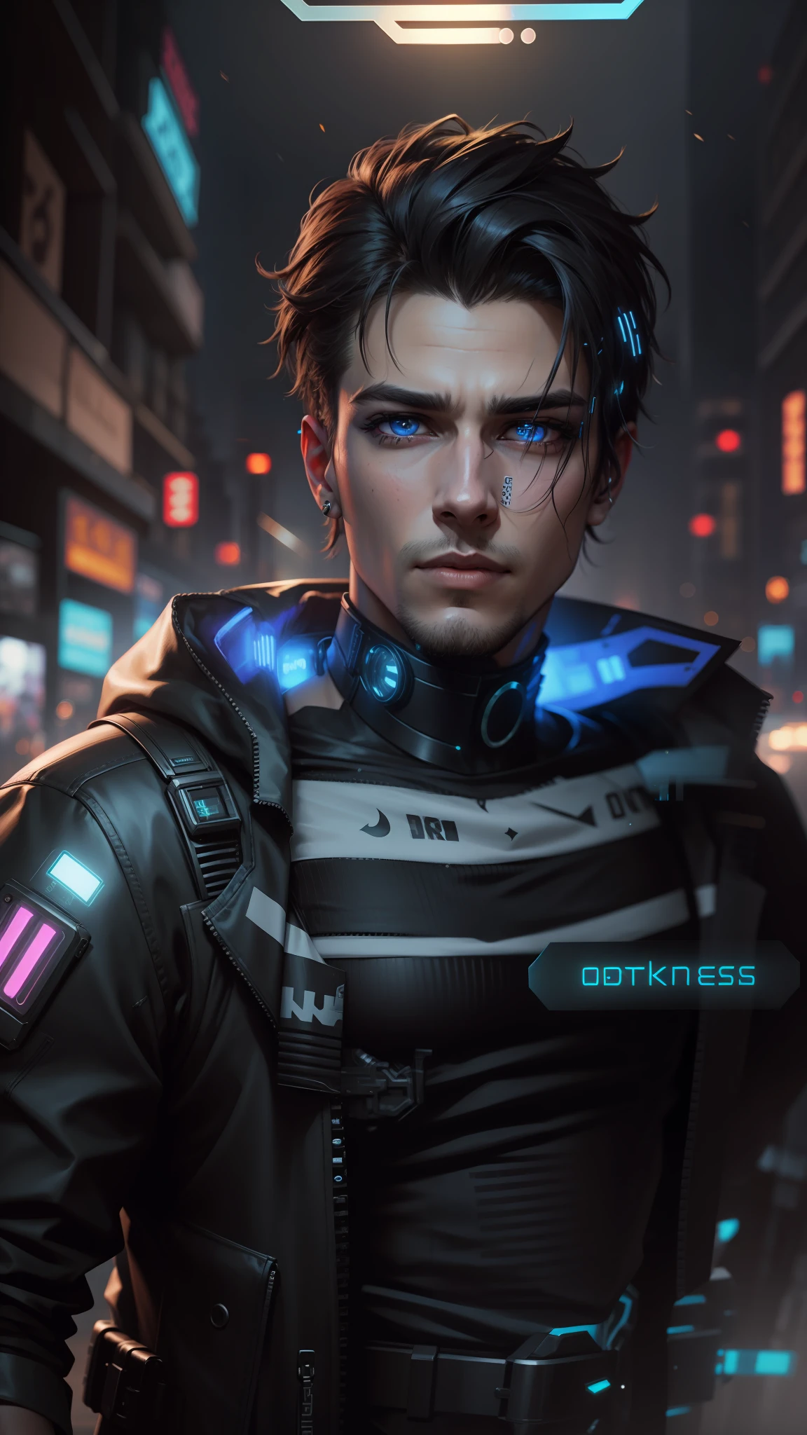 Change background cyberpunk handsome boy,realistic,face,8k,ultra realistic