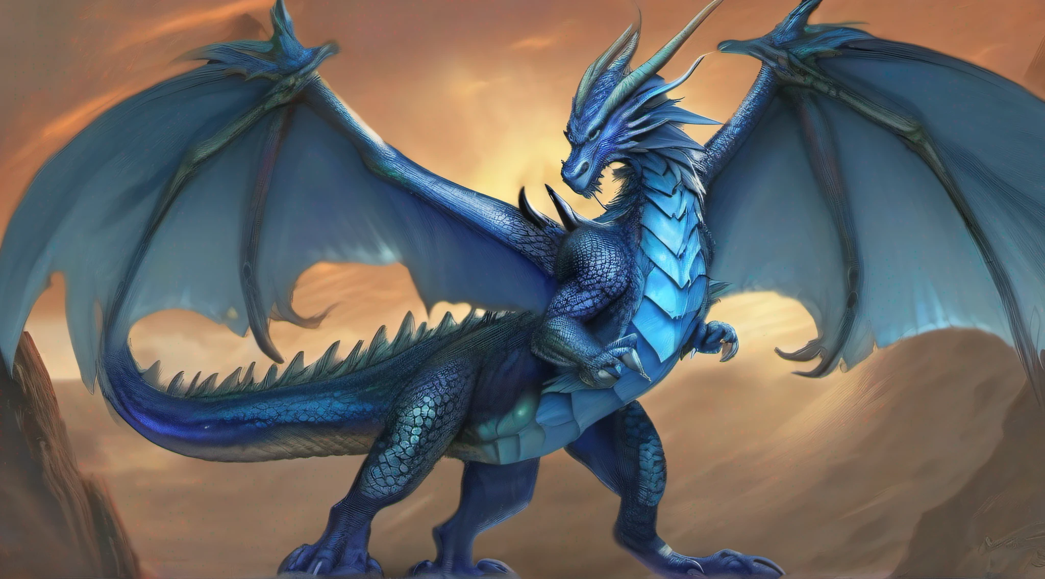 The epic blue dragon is a breathtaking creature, whose majesty and splendor transcend the limits of the imagination. Seu corpo enorme, coberto por escamas iridescentes de um azul profundo e brilhante, it seems to reflect the night skies themselves. Each scale is a work of art, capturing the light and emitting a magical glow that illuminates the darkness around you.
The wings of the blue dragon are wide and powerful, allowing him to dominate the heavens with a magnificent grace. Quando se ergue no ar, The sound of the beats of his wings is like a celestial symphony, ecoando por todo o reino. His wingspan is impressive, able to cover vast tracts of land in a single flight.
His eyes are deep wells of wisdom and mystery, radiating a millennial intelligence and an understanding of the world that goes beyond human perception. A spark of magical energy dances in his students, revealing the presence of ancestral powers.
The epic blue dragon is more than just a formidable beast; He is a symbol of nobility and benevolence. His presence inspires hope and courage in the hearts of those who see him, while his kindness is able to touch even the most unbelieving.
Endowed with a wise and compassionate personality, He protects and guides those who are worthy of His trust. His roar resonates like distant thunder, A warning to those who seek evil and injustice.
The epic blue dragon is a legendary figure, whose story echoes through the ages. He is a force of nature, able to set the sky on fire with its breath of ice or create storms with its roar. His presence in the fantasy world is a testament to the power of the human imagination and the eternal fascination with the greatness of dragons.