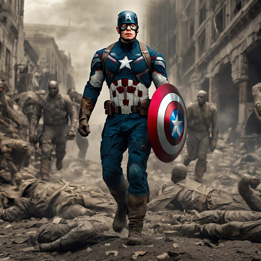Fotos de cuerpo completo del (Captain America (chris evans))y la (mujer maravilla (gal gadot)), con trajes de estilo armadura negra y plateada, looking at center camera, perfect composition, beautiful detailed intricate insanely detailed octane render trending on artstation, 8 k artistic photography, Arte conceptual fotorrealista, soft natural volumetric cinematic perfect light, claroscuro, rewarded photography, obra maestra, oil on canvas, Raphael, Caravaggio, Greg Rutkowski, Beeple, Beksinski, Giger, tendencias en Artstation, foco nítido, Foto de estudio, Detalles intrincados, Altamente detallado, Noche de fondo de la ciudad, por Greg Rutkowski