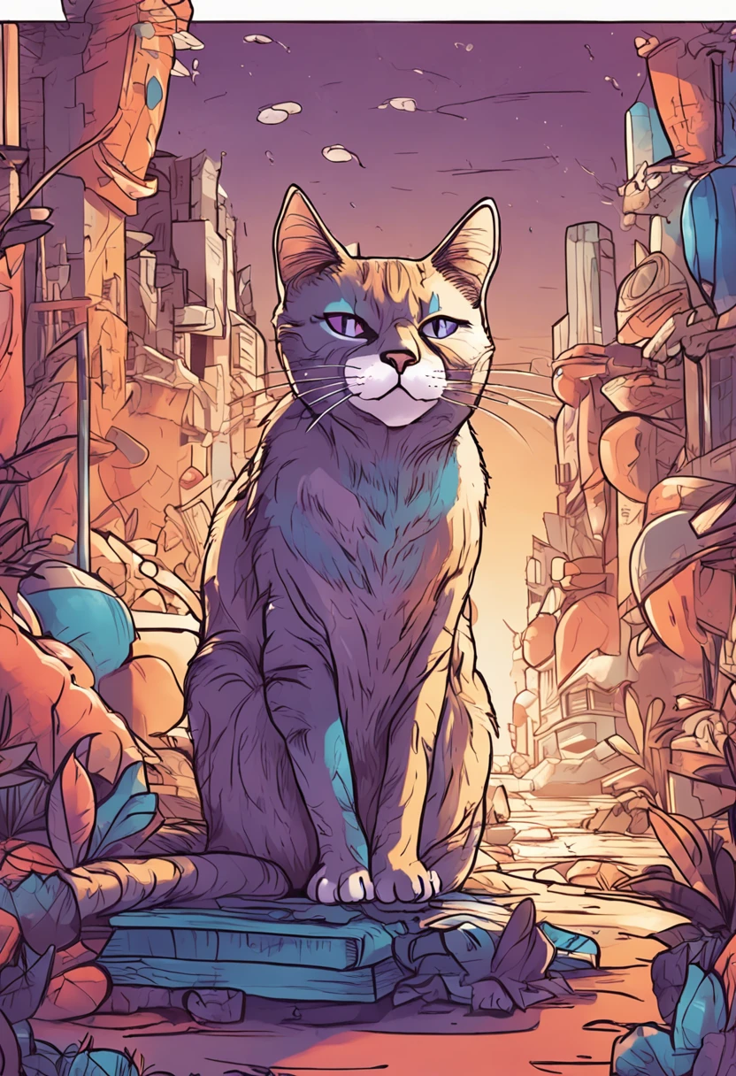 cao e gato desenhado a lapis