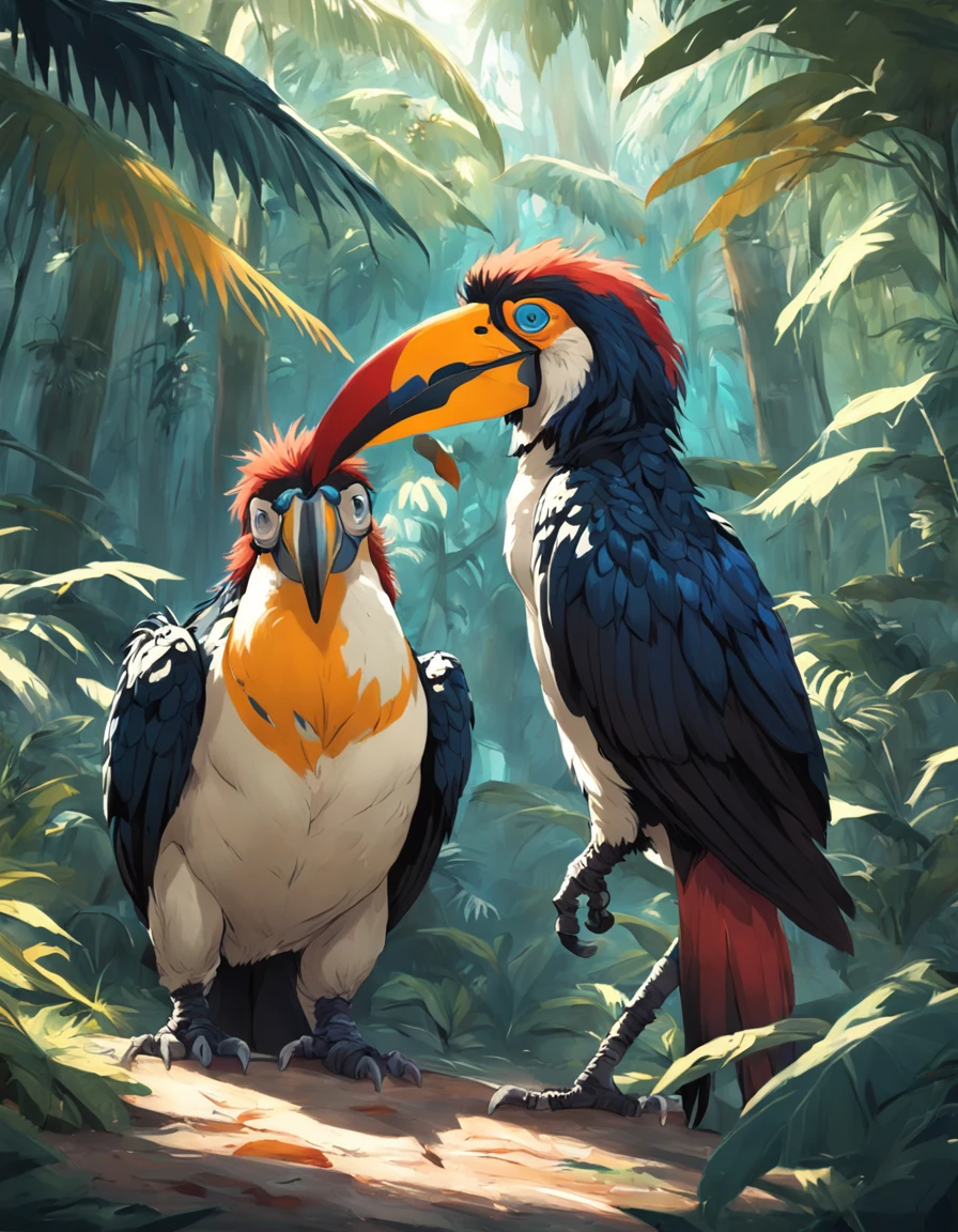 desenho de um animal tucano, 8k, ::n don't want image error, nem de ter mais de duas asas, nem escrita, nem assinatura.