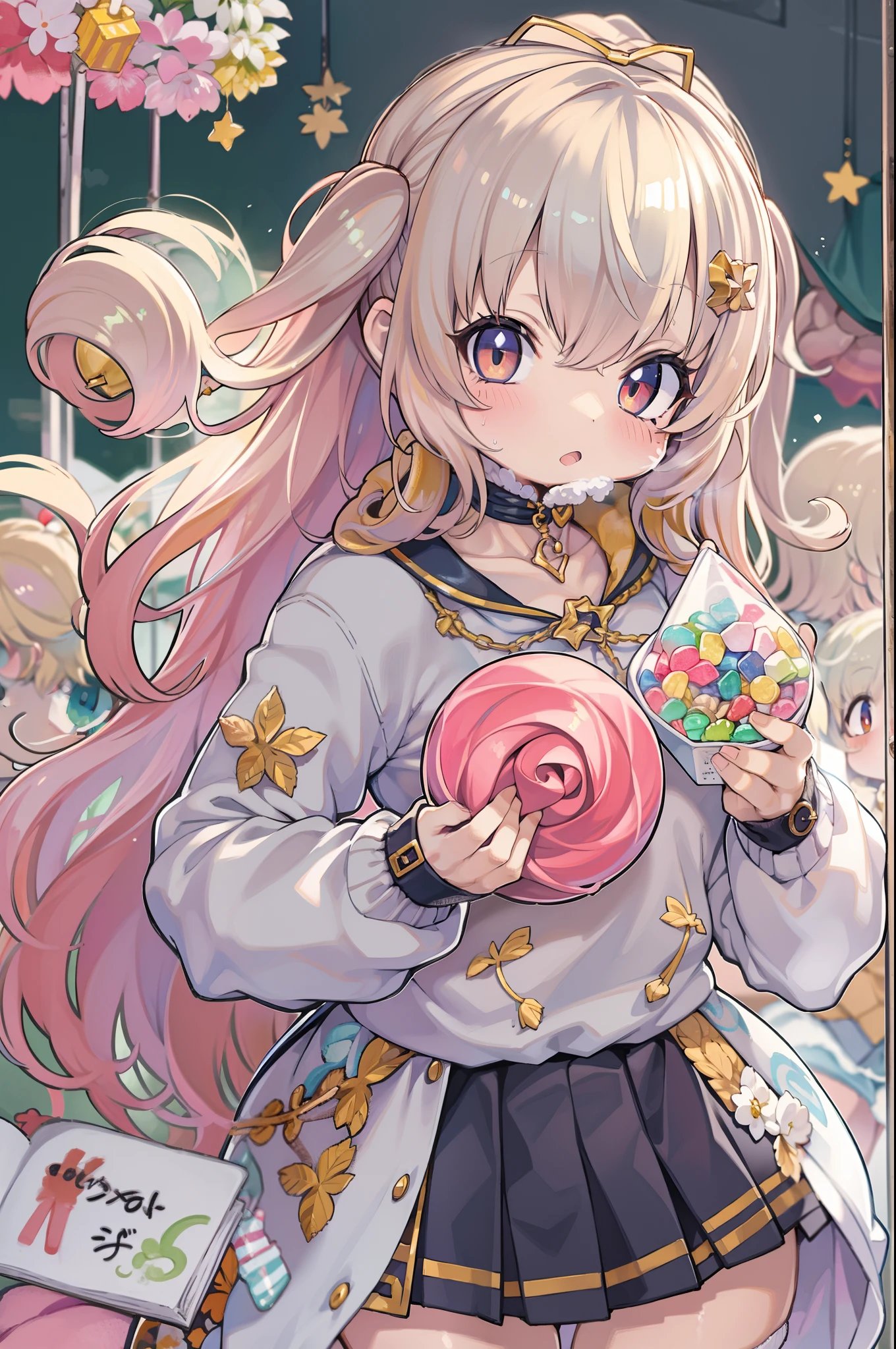 Anime girl with candy