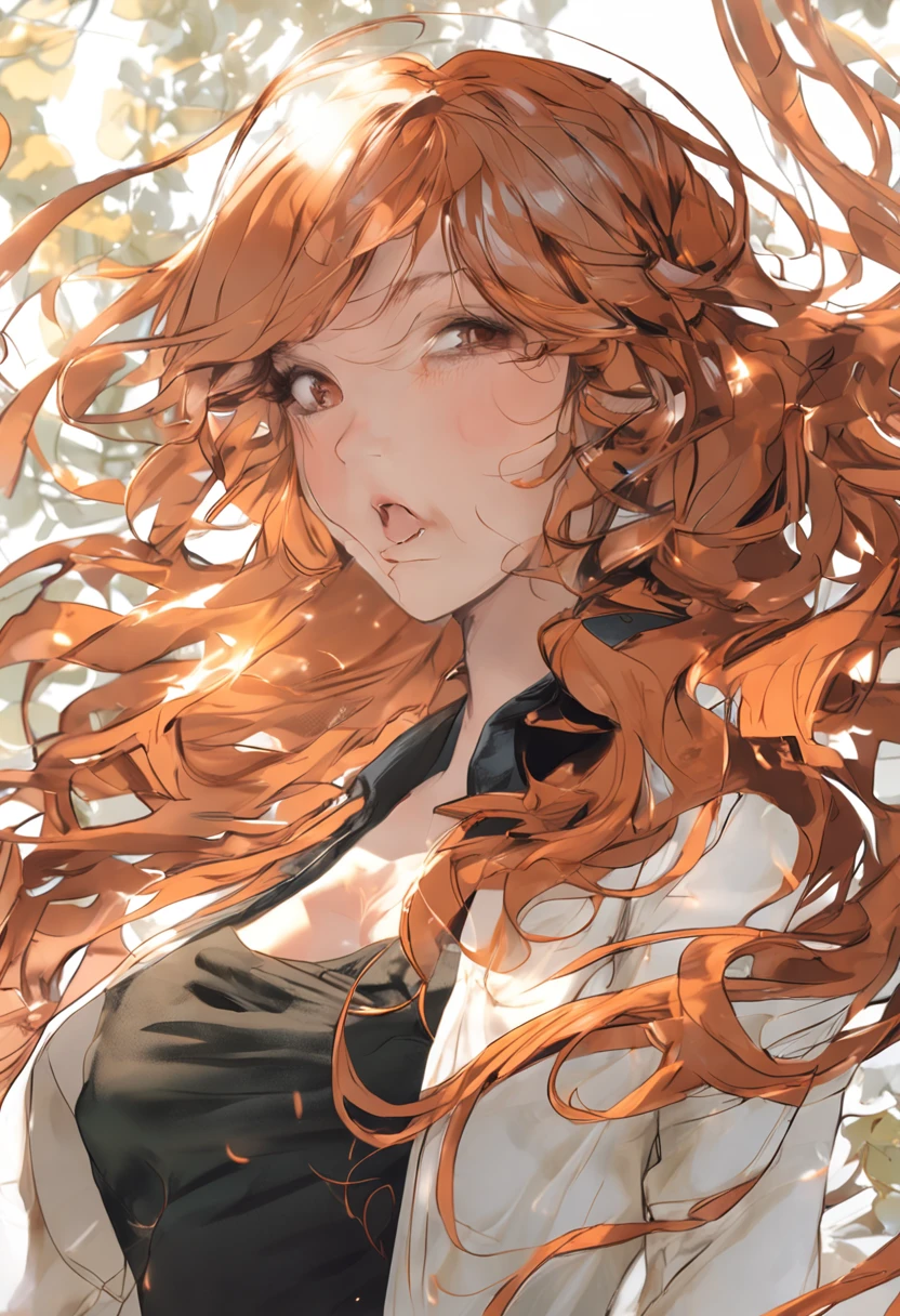 messy long flowing ginger hair, ( gold|black translucent:1.4 cheongsam:1.331), asian redhead ginger girl (18 years old), (freckles, pale skin), defined jawline, smaller head, gorgeous and seductive