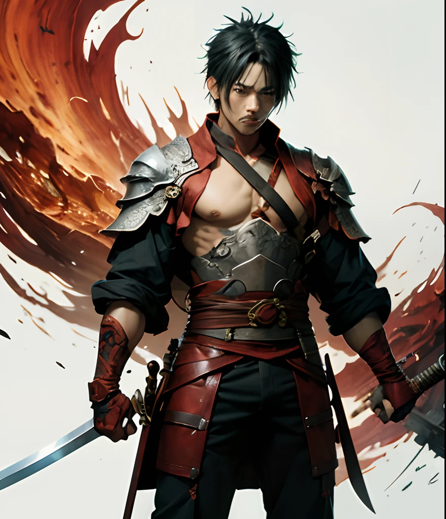 Black and white background anime broken swordsman