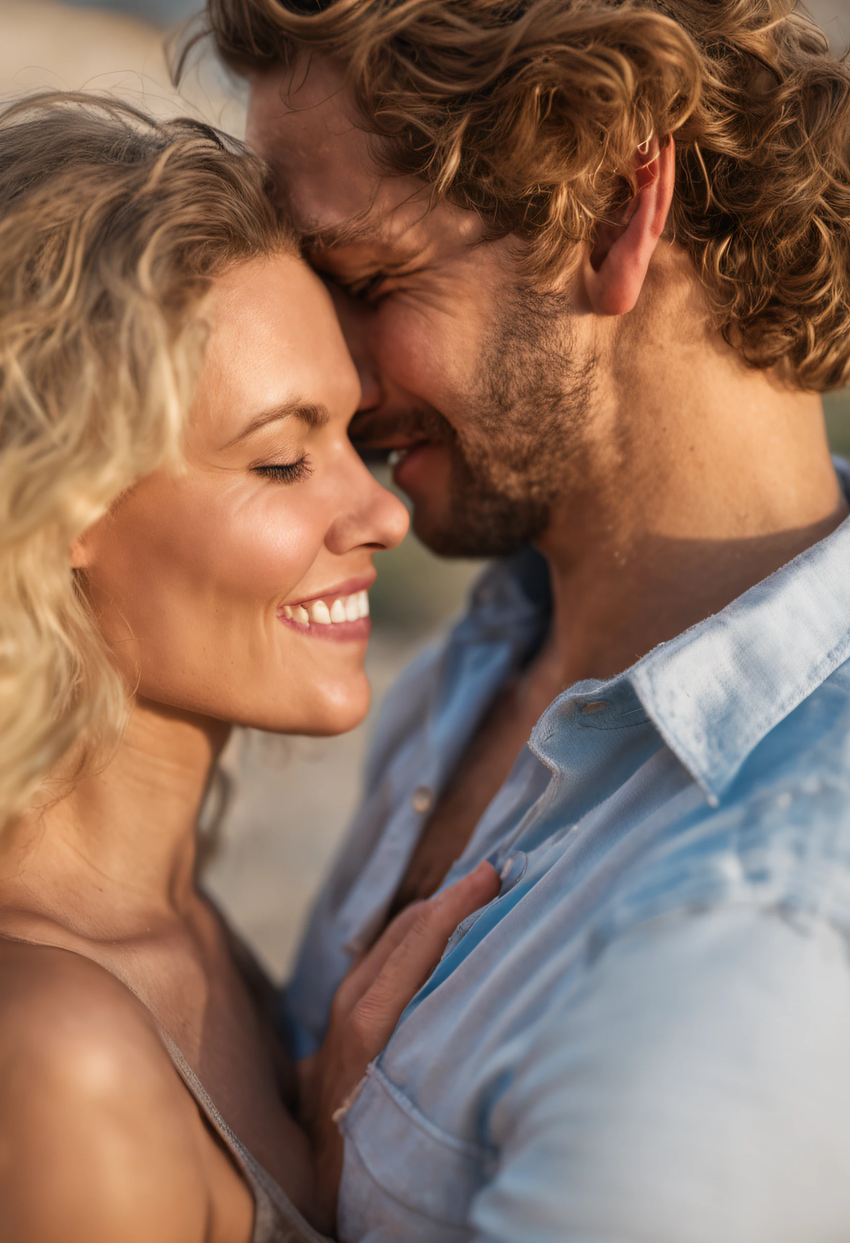 (photographie de couple),(Realistic style),(homme et femme),(relation amoureuse),(expression de tendresse),(sincere emotion),(Romantic decoration),(natural beauty),(softlighting),(fond artistique),(Intimate scene),(nuances de couleurs chaudes),(Attention to detail),(Natural and relaxed pose),(premier quality),(Captivating realism), (Young blonde woman with curly blonde hair, grand sourire, grosse poitrine, Flawless face, perfection, An elegant woman in a beautiful wedding dress), (Detailed model, 300mm, f/2.8, 4k, plan large portrait, Park background, volumeric lighting, photographie artistique, mains parfaites, Detailed hands, visage parfait, corps parfait avec courbes)