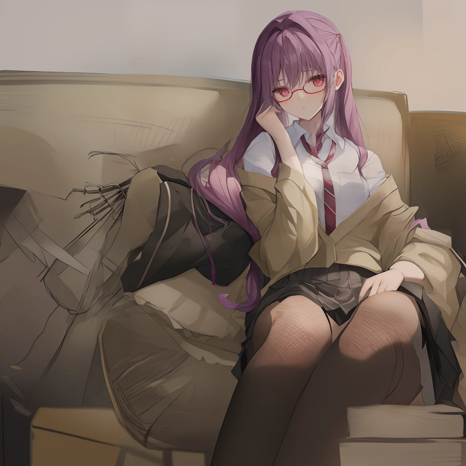 17Year old schoolgirl High school girl in black high socks Japan puffed out cheeks Fume Lack of eye power The skirt is ironed The shirt is ironed The tie is about to come off plaid skirts Glasses twin tail rough sketch The contours are not black Outlines are colors々colourfull17Year old schoolgirl High school girl in black high socks Japan puffed out cheeks Fume Lack of eye power The skirt is ironed The shirt is ironed The tie is about to come off plaid skirts Glasses twin tail rough sketch The contours are not black Outlines are colors々Use colorful colors less saturated watercolor paiting The contour line is thin and delicate There are many contour lines Hair is pink hair is long Hair is tied Twin-tailed the skeleton is very thin very thin shoulders the udder is small Height is170centimeter Weight is30kilogram Fume Lack of strength in the eyes Use colors that don't keep your eyes open less saturated watercolor paiting The contour line is thin and delicate There are many contour lines Hair is pink hair is long Hair is tied Twin-tailed The skeleton is very thin very thin shoulders Udder is small The height is170centimeter Weight is30kilogram Fume Lack of eye strength Eyes are not open tightly