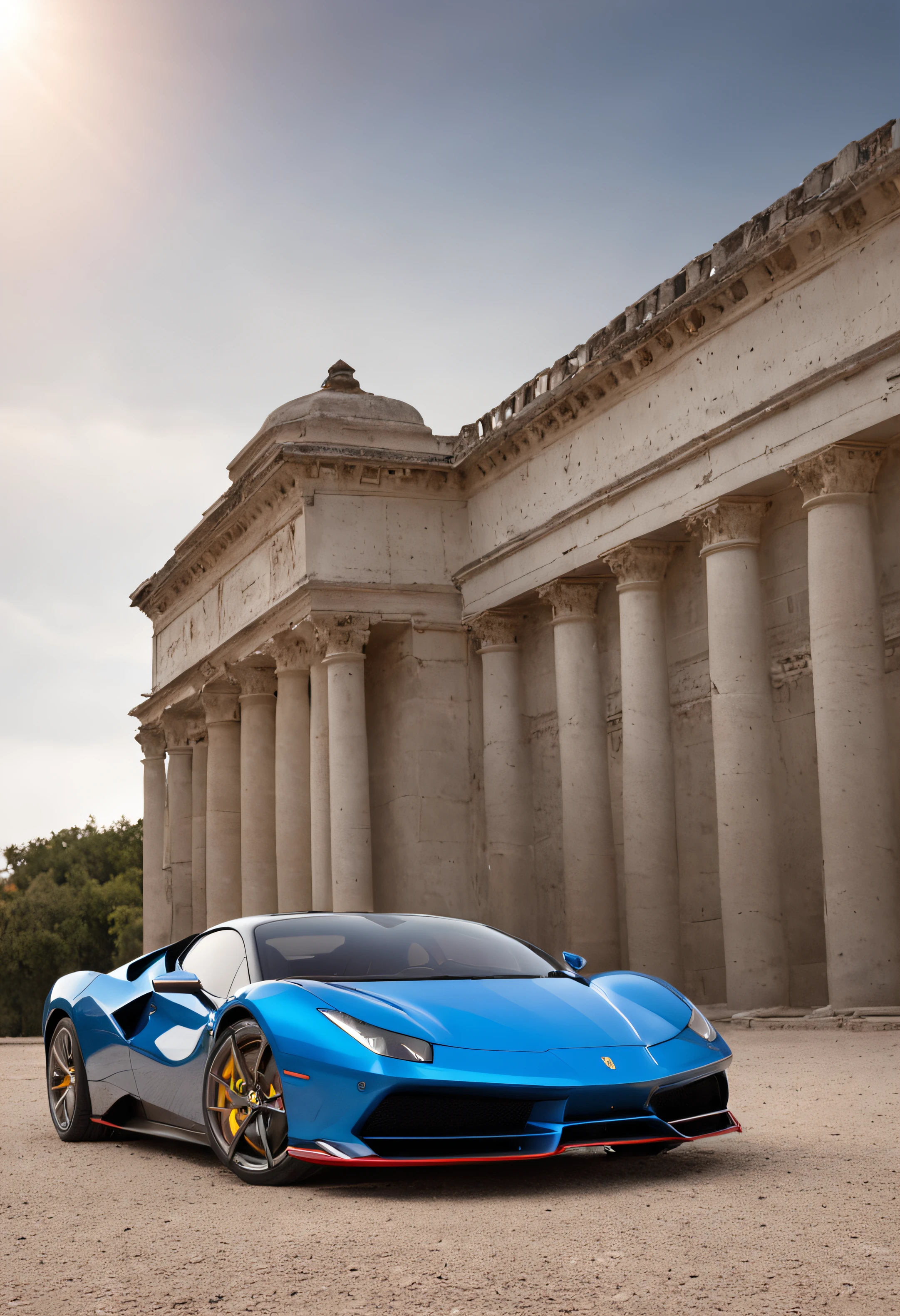 crie um carro conceito inspirando-se na ferrari+lamborghini