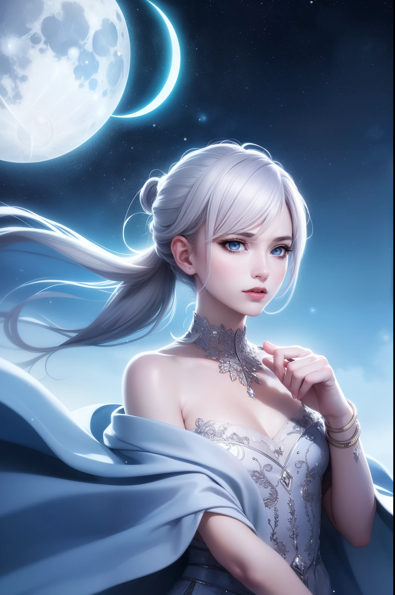 Close-up of a person with white hair and a white outfit, extremely instinctive, Epic anime about the energy man, Anime epic artwork, Dragon Ball concept art, Very detailed portrait of Goku, Super Blue Saiyan, Super Saiyan, 4k manga wallpapers, Detailed digital anime art, Advanced digital anime art, Detailed anime artwork, anime badass 8 k