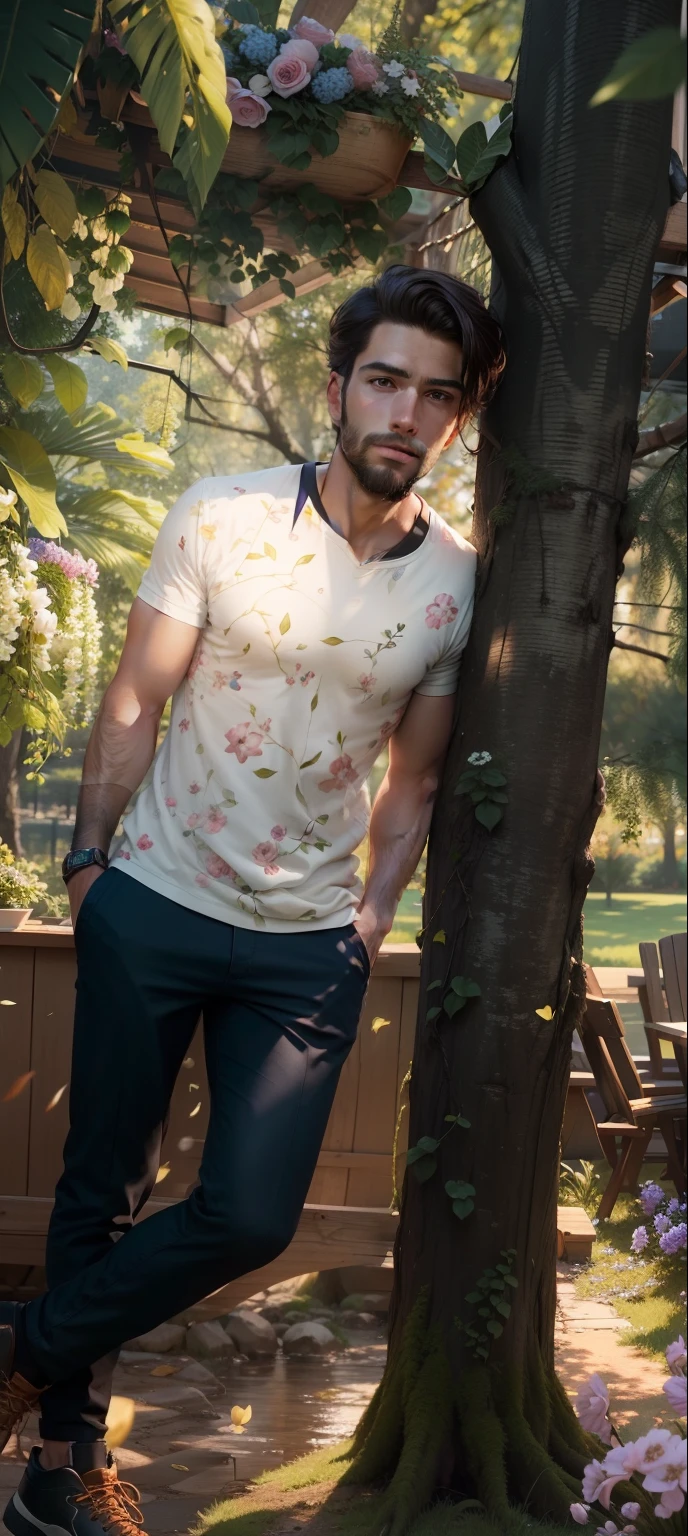 Handsome, realistic, 4k, spring season,aesthetic,