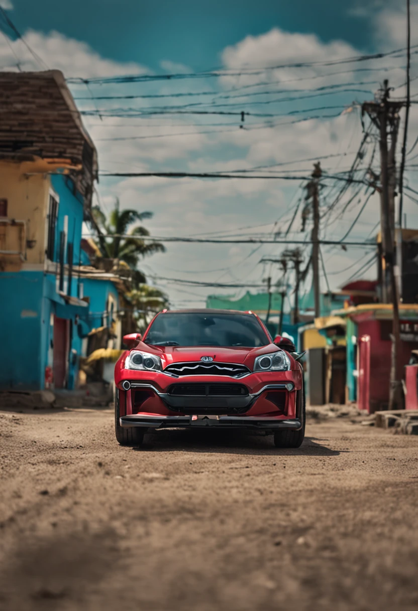 carro x3 audio em frente de uma mansao com garagem e o proprietario ao lado