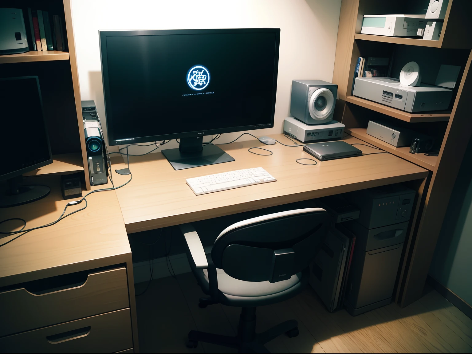 Own room。Desktop PC。occult。