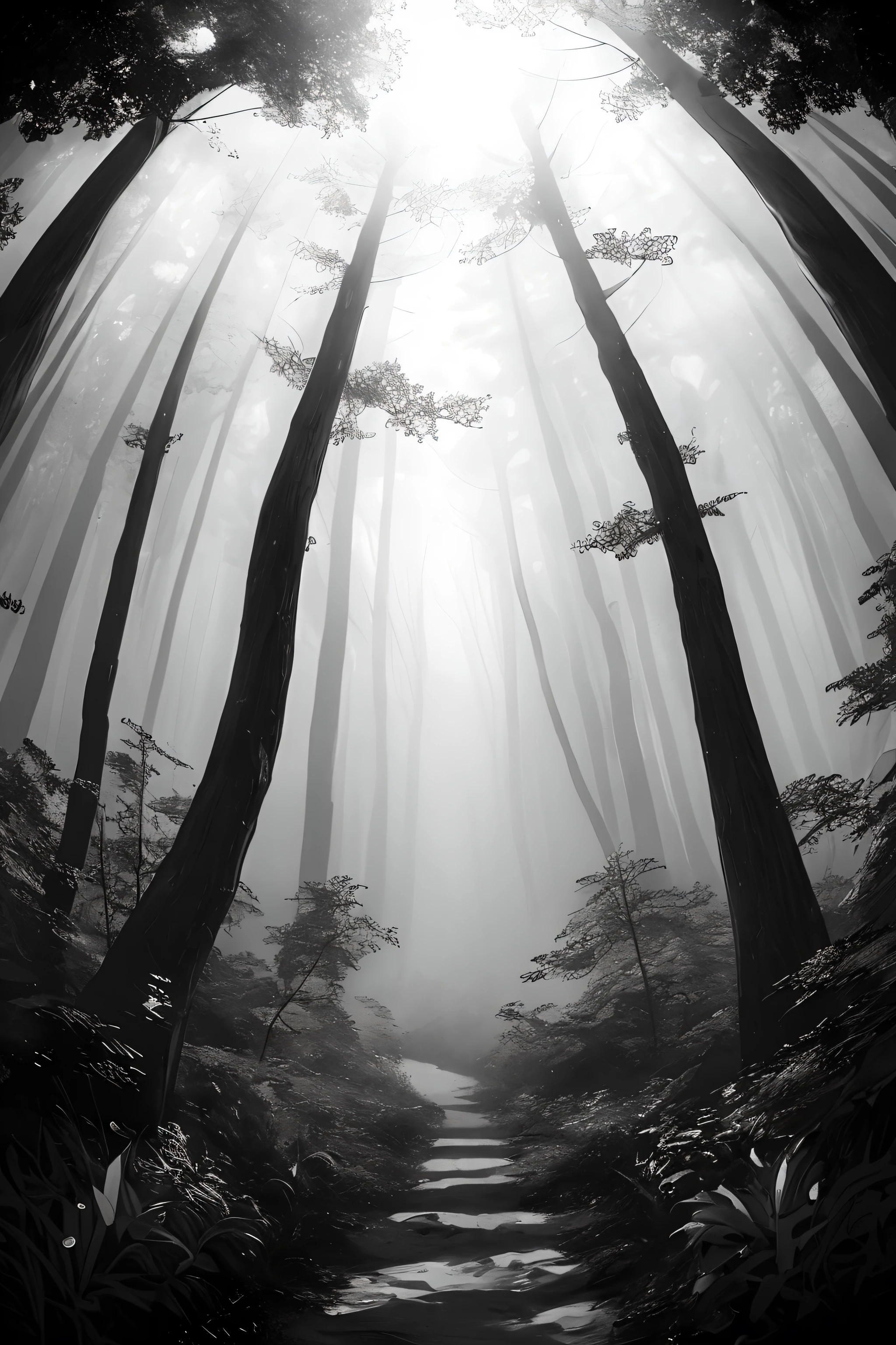 absurdres, highres, ultra detailed, (no human:1.3),
BREAK
, Create an image using a prism effect, with light refracting and creating a colorful, kaleidoscopic appearance.
BREAK
, Design an image with a fisheye lens effect, capturing a wide field of view with a distinctive, curved perspective.
BREAK
, Capture a forest path, with towering trees, dappled sunlight, and a sense of tranquility and natural beauty.
BREAK
, Illustrate a monochromatic world, using only shades of black, white, and gray to convey depth, emotion, and a striking visual impact.