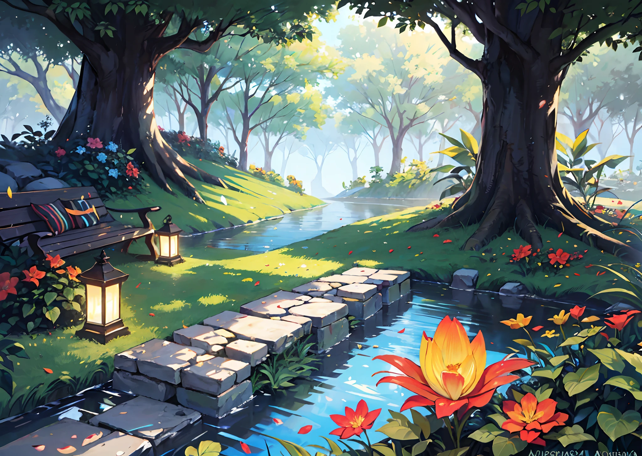 ((floresta de fantasia, assustadora, sombria))