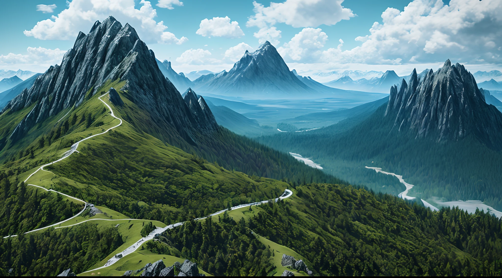 columnar mountain, artstation, hyperdetailed, ultra hd