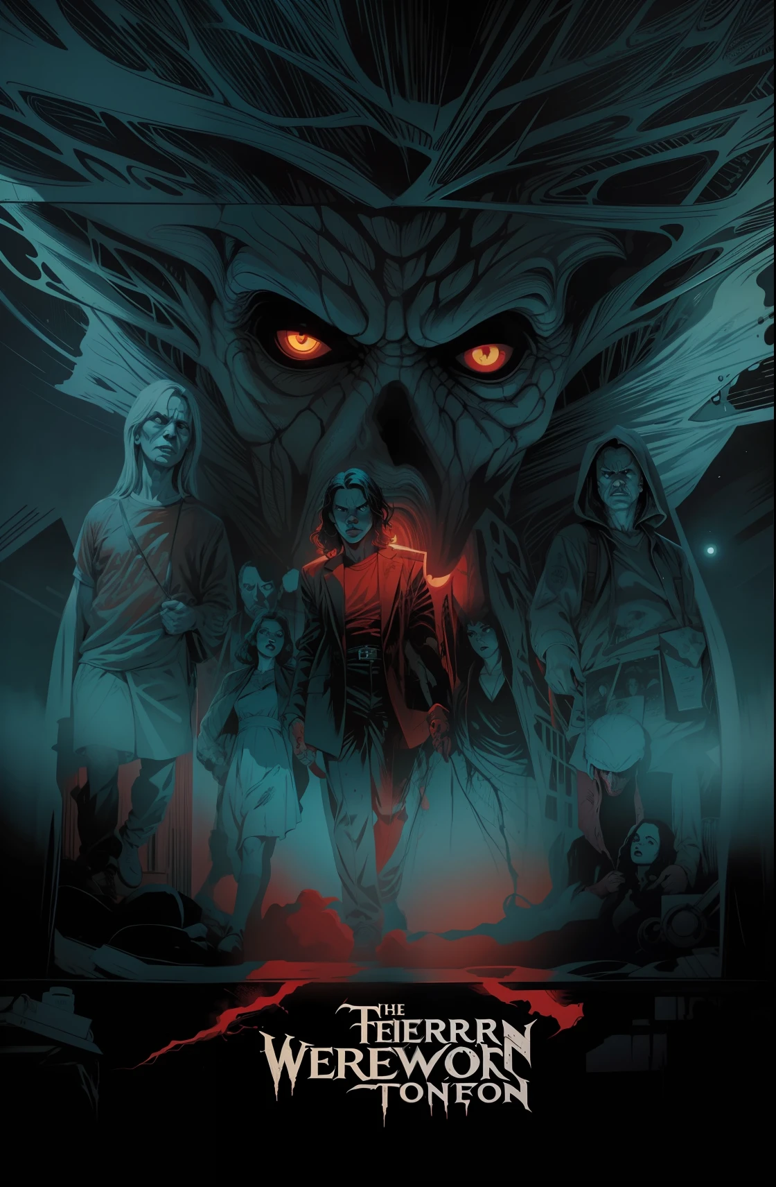 White vampires in the dark night