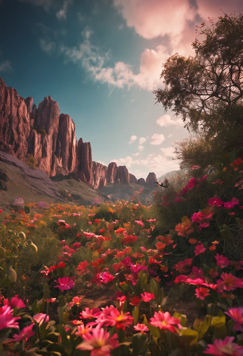 Produce an image that clearly expresses the essence of life