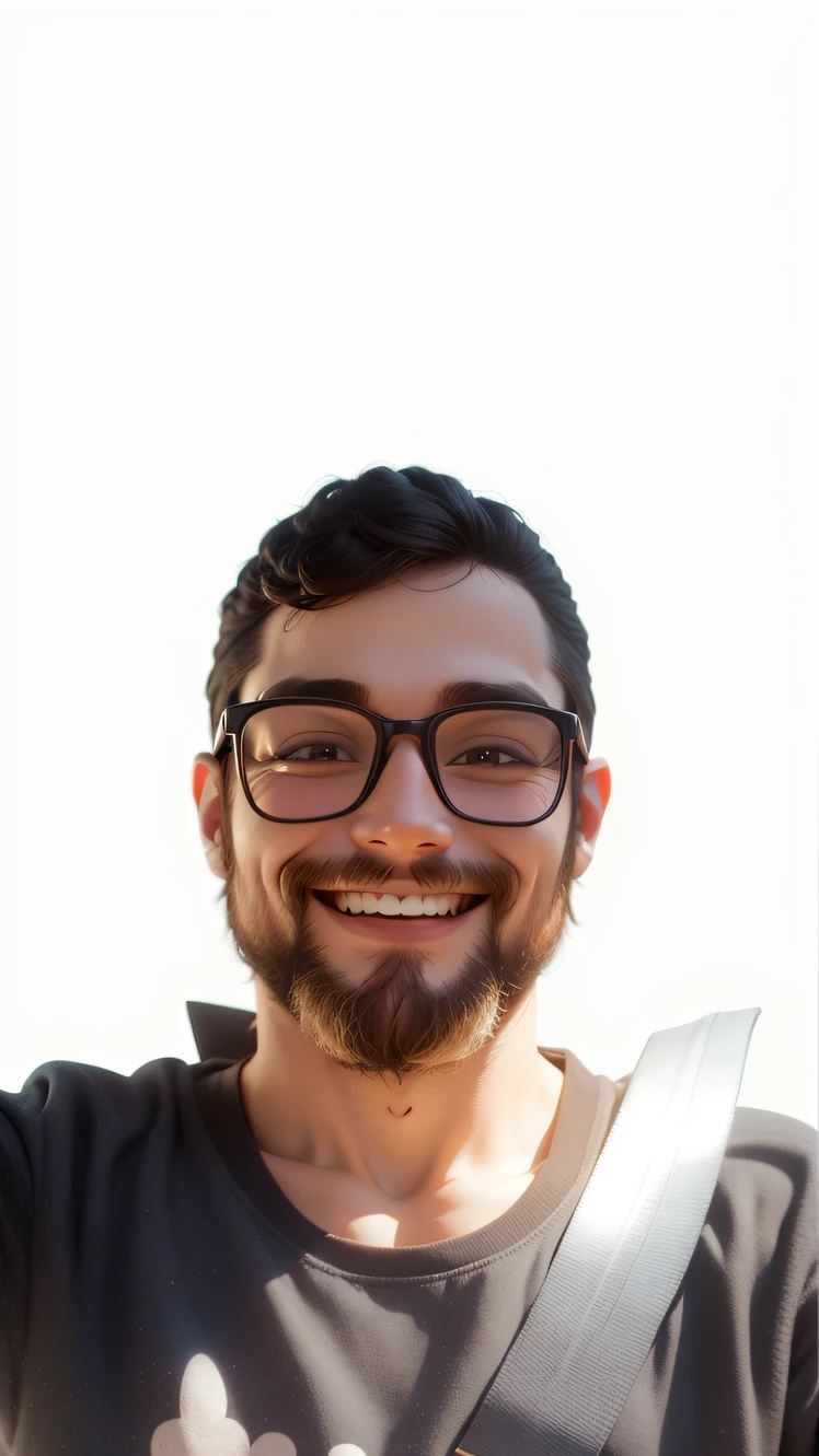 3d super cute cute adorable cartoon happy, smiling hippy artist looking at the viert, full body, cute big eyes, wearing a trend clothes, wearing glasses