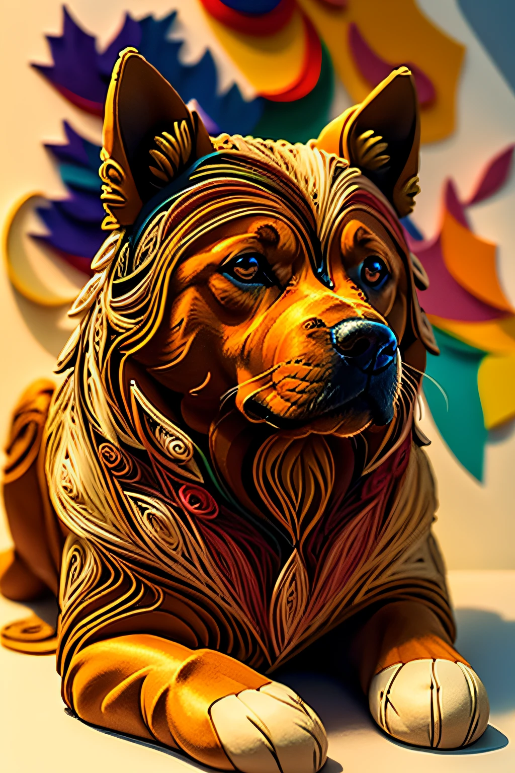 cachorro doutch round, papel multi dimensional quilling, arte,
Yang08k, lindo, Colouring,
Primary works, qualidade superior, melhor qualidade, Arte Oficial, Beautiful and Aesthetic,