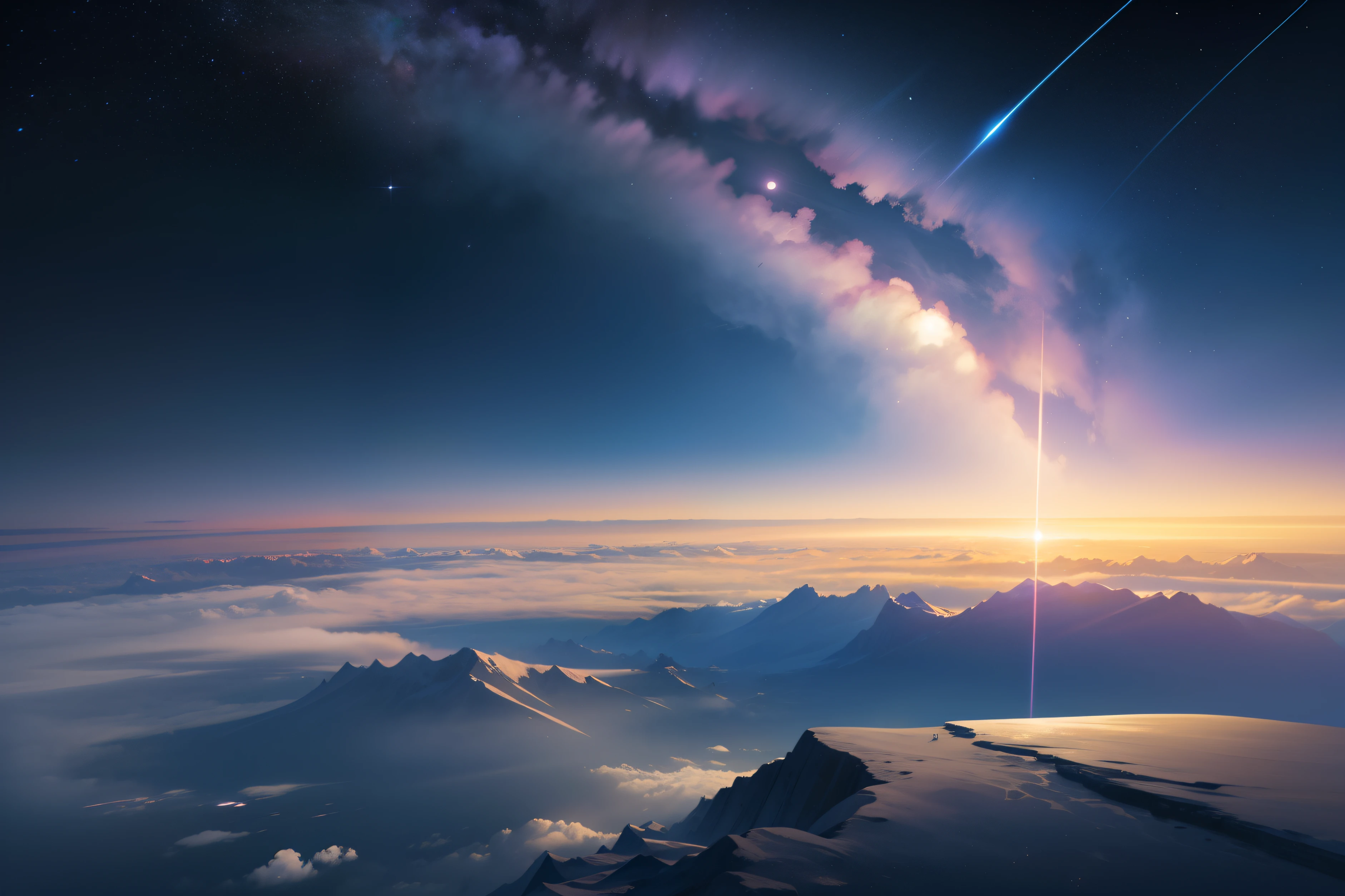 Incredible 3d illustration of space, you can feel the vastness of space and time, field of depth, movement, rule of thirds, mystical setting, ultra - detailed, masterpiece, 32k, vibrant colors, contrasting color, UHD, photography, ulta image photo, realistic