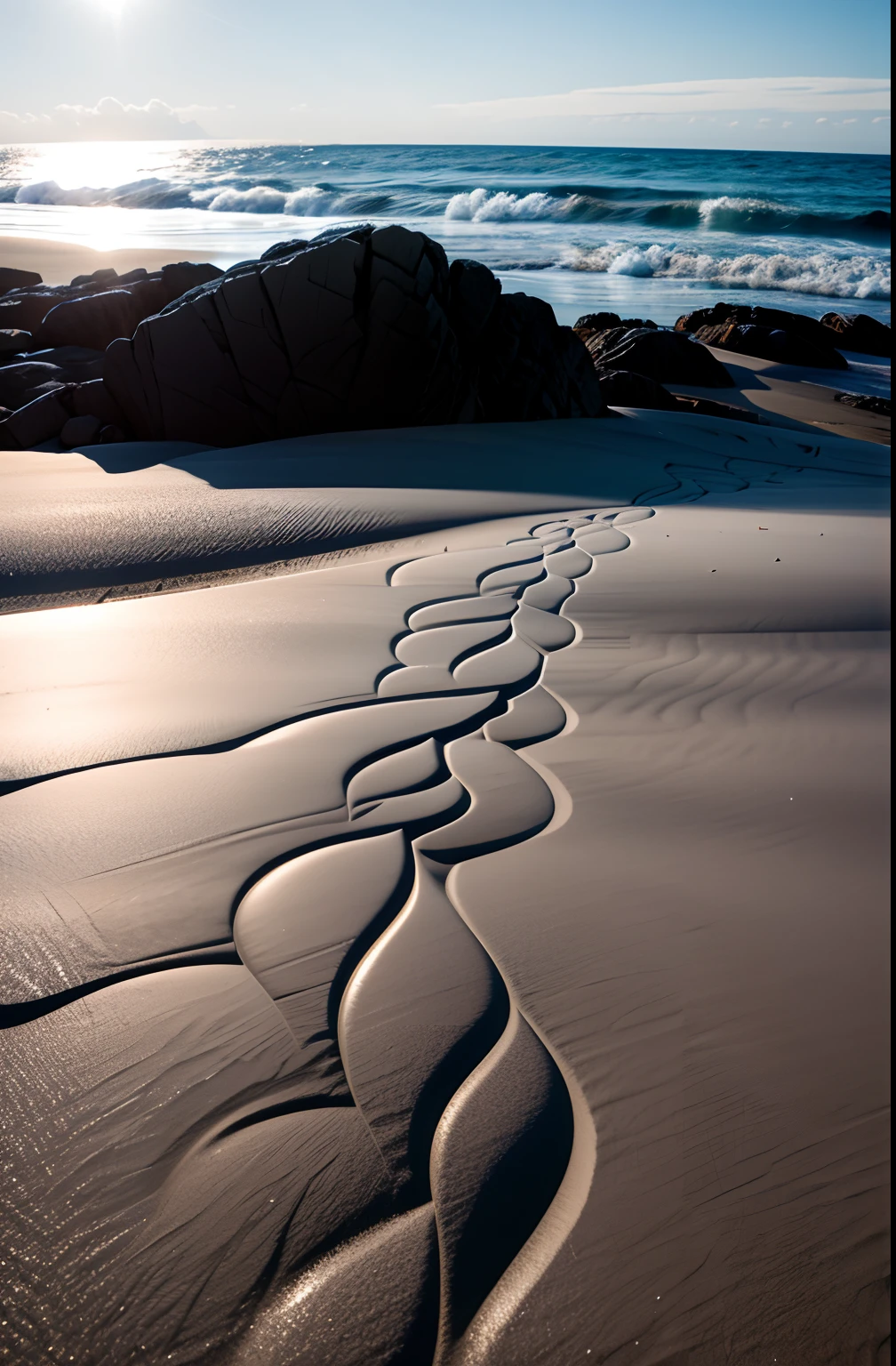 Top image quality,On the silver sand,the ocean,Blues moments