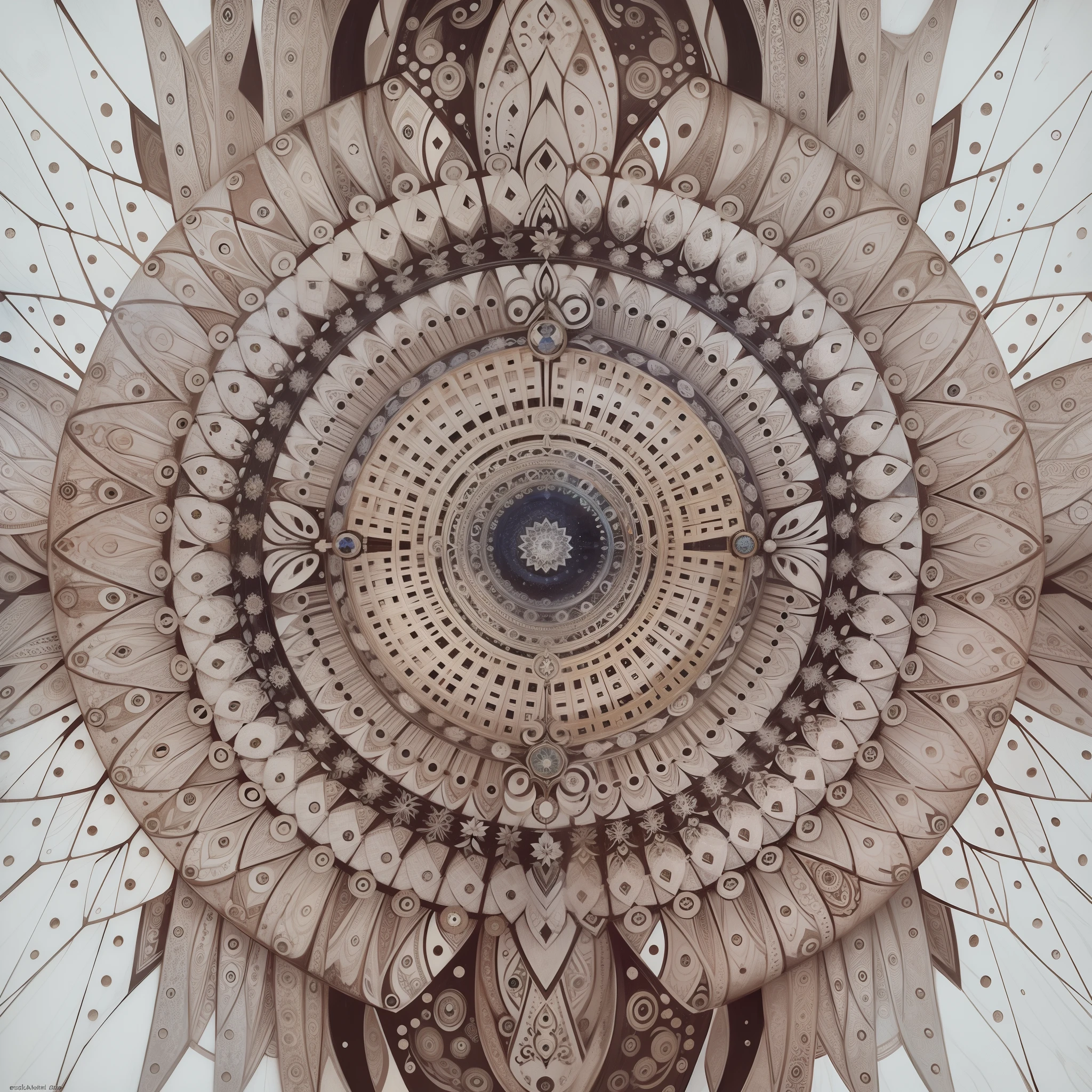 Uma mandala grega, mandala art of Stephen Meakin, espelhar horizontal, espelhar vertical, symmetr.