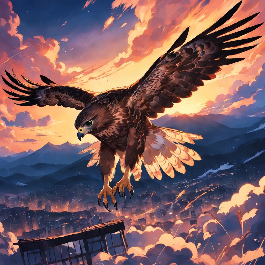 hawk flying