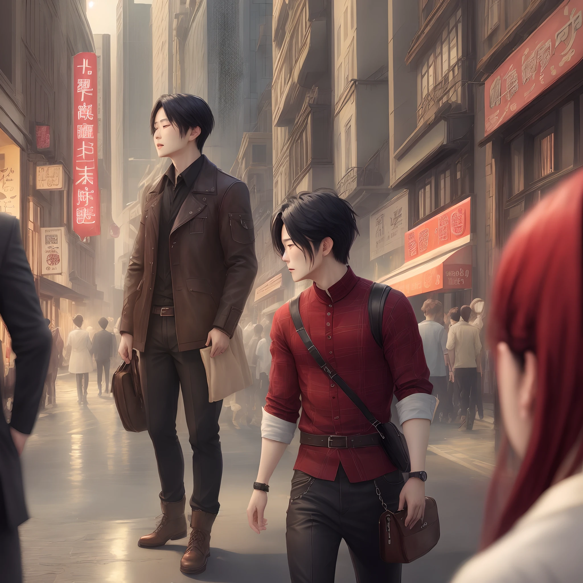 red、A WORLD、Full of men