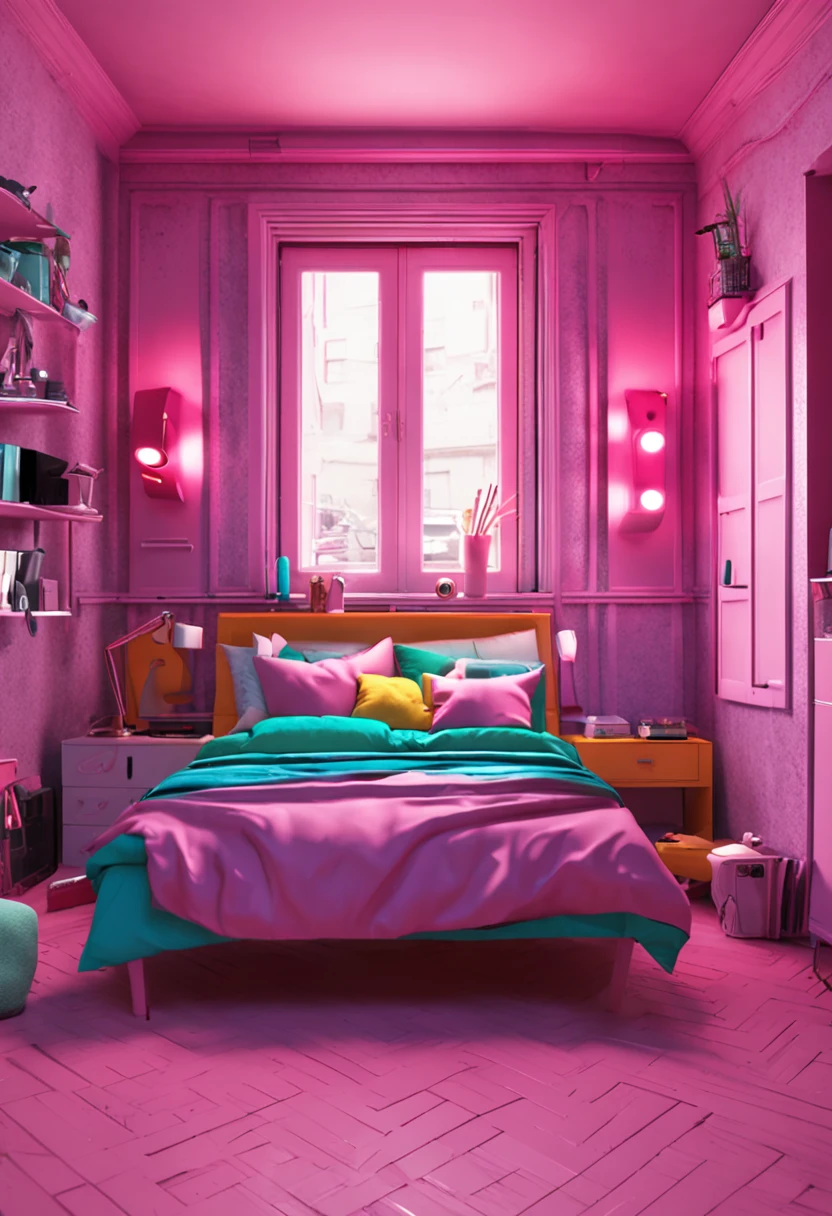 quarto gamer rosa