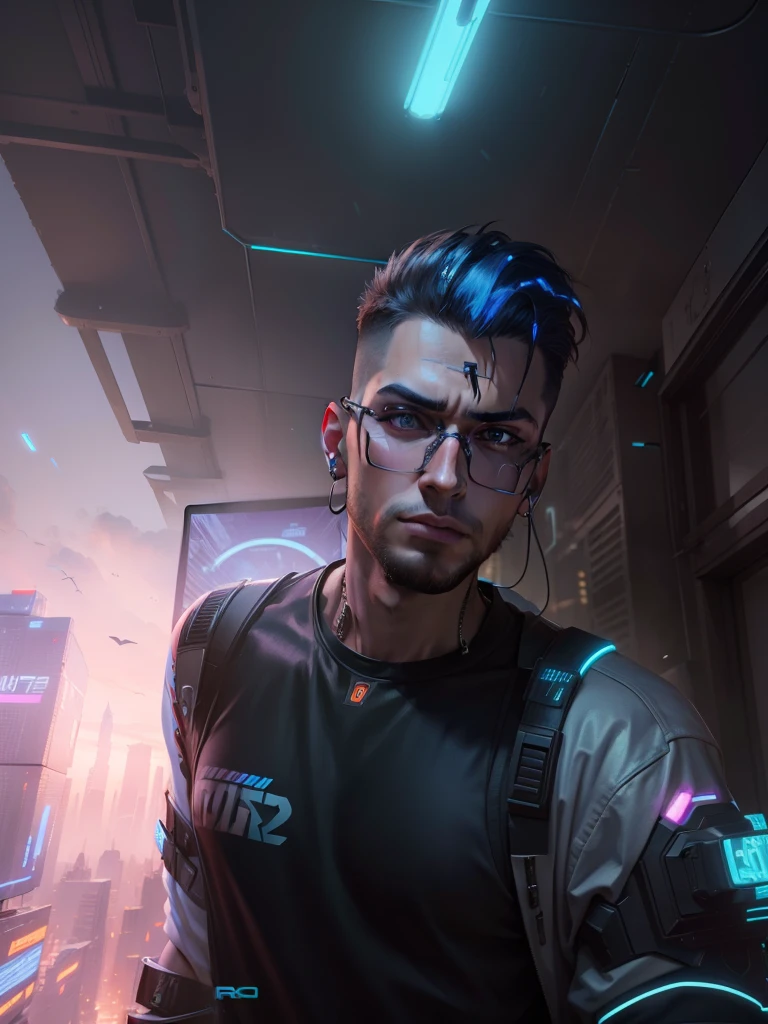 Change background cyberpunk handsome boy realistic face, 8k , ultra realistic