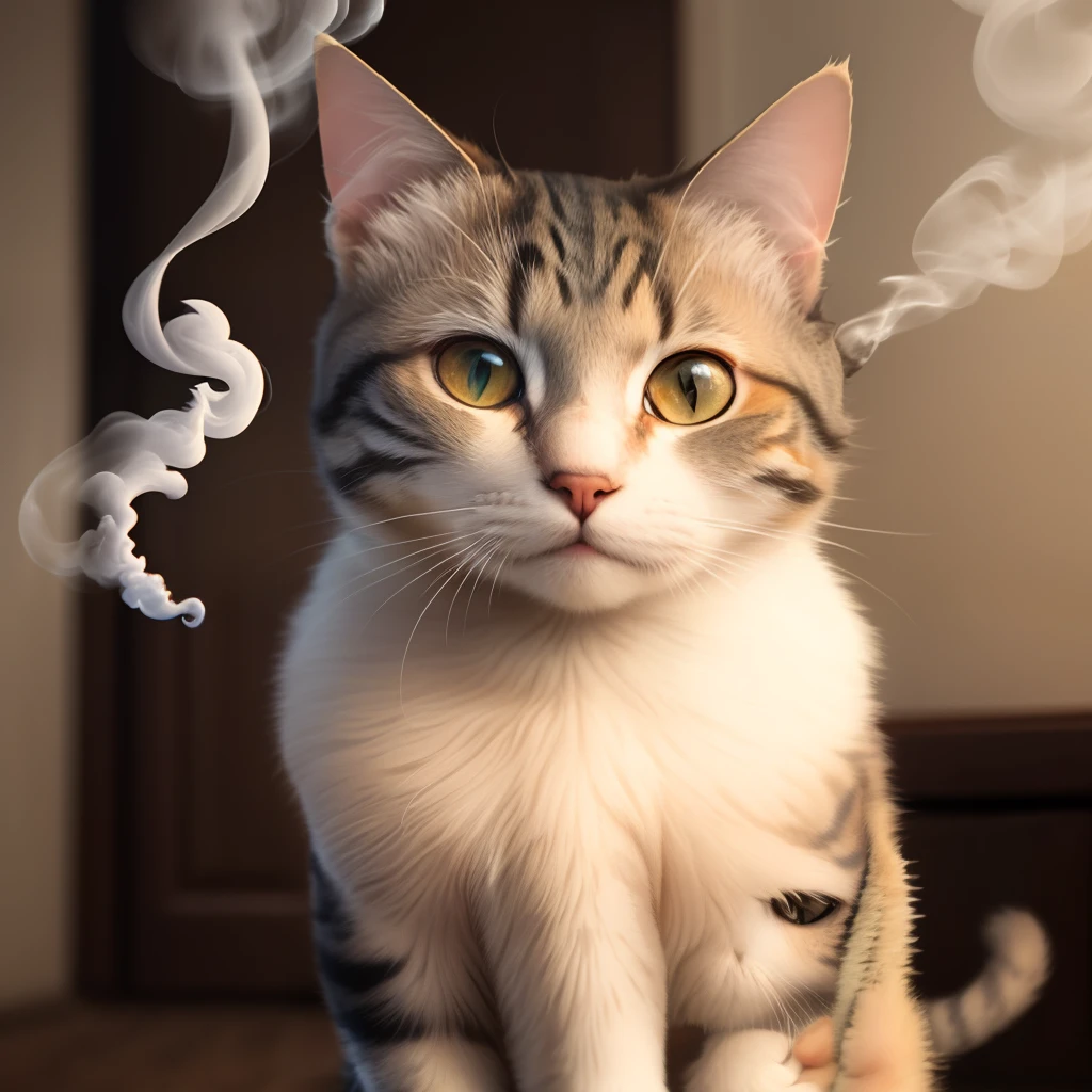 Cat smoking