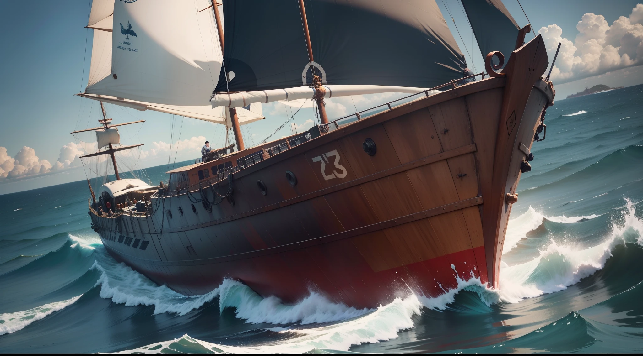Liam's story reminds us that courage is an inner quality that transcends outward appearances. It's in the determination, in the willingness to face challenges and in the belief in oneself. Um pequeno marinheiro, barco tempestades mar.