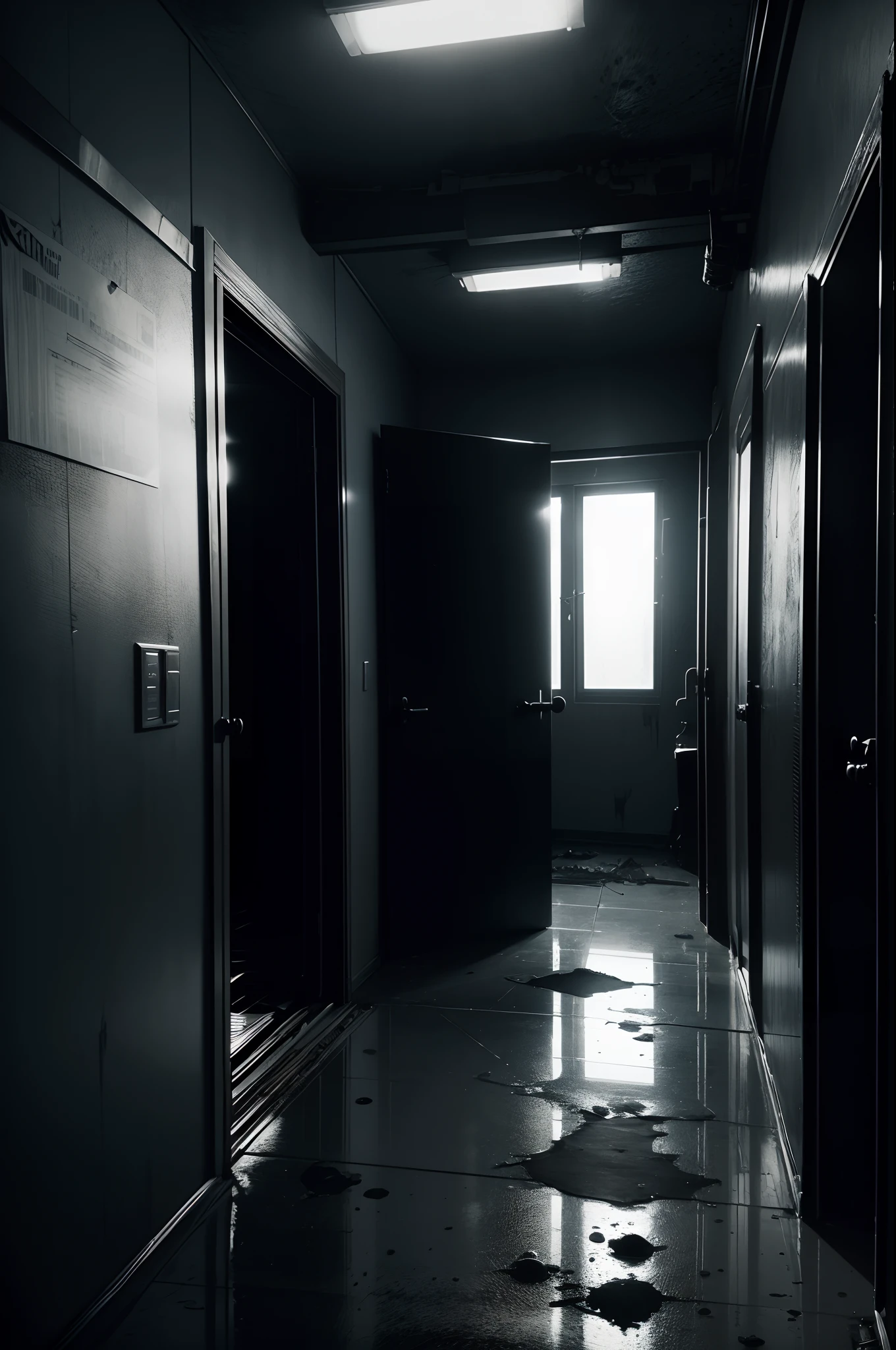 Expansive Image of Dark Room, Dirty, Very Scary, Ultra HD |, Cinematic