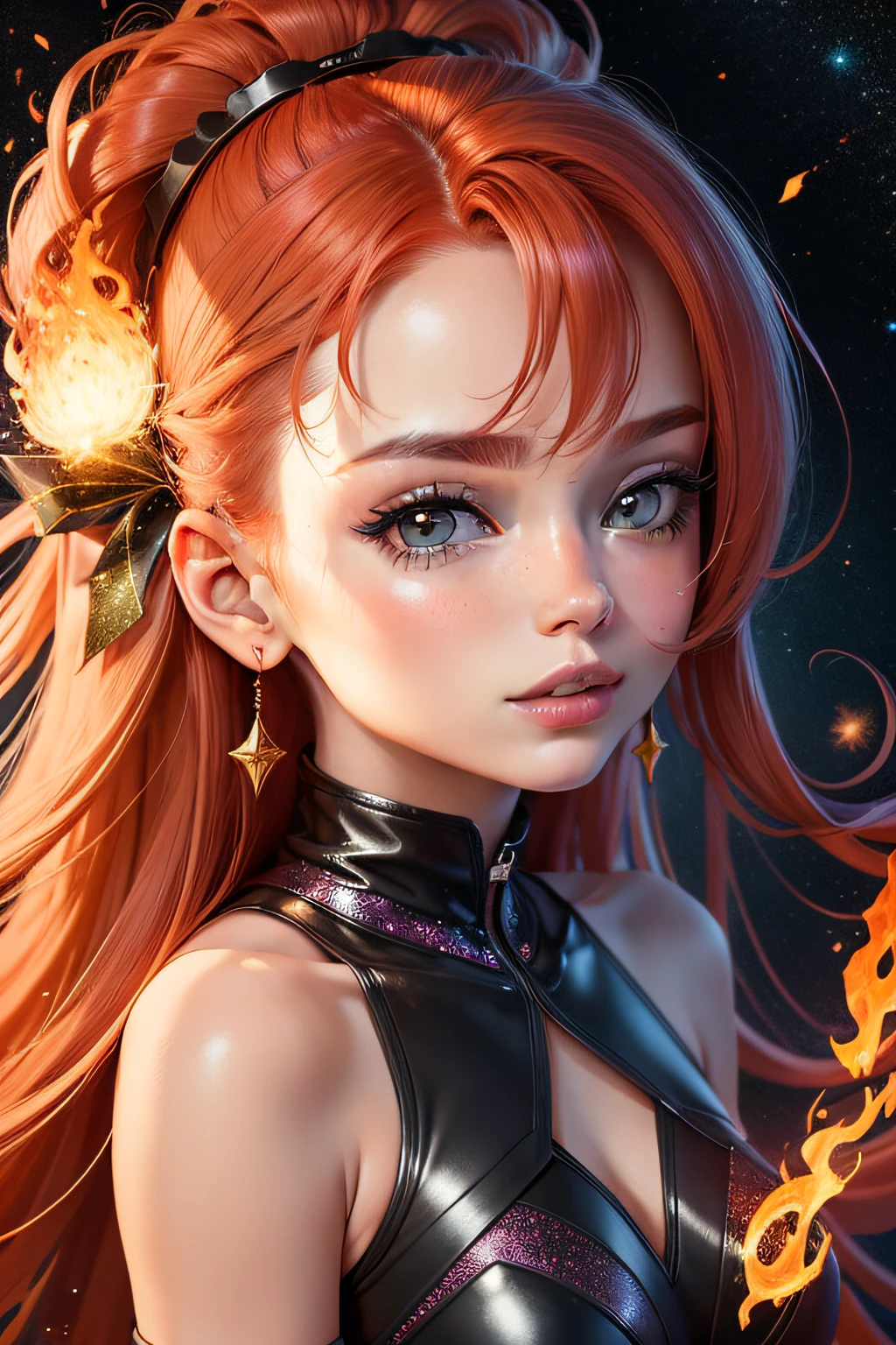 Cute girl, flame princess