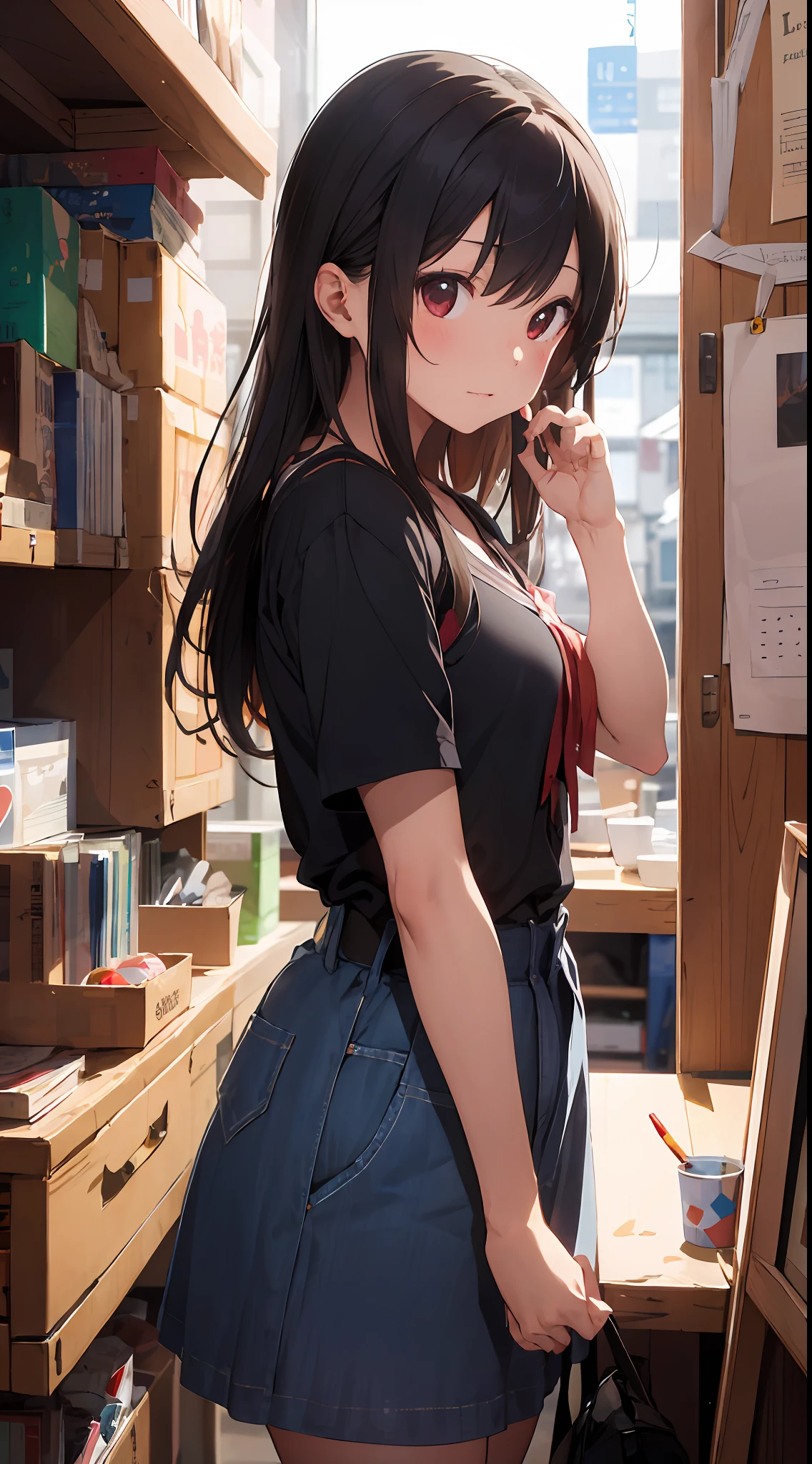 masterpiece、An ultra-high picture quality、ultra-quality、girl with、独奏、Painted in 16K wallpaper quality that fills the screen、An illustration that can be called a masterpiece Expressed in detailed depiction and intricate detail、Deep and three-dimensional backgrounds Backgrounds、女優、17 age、