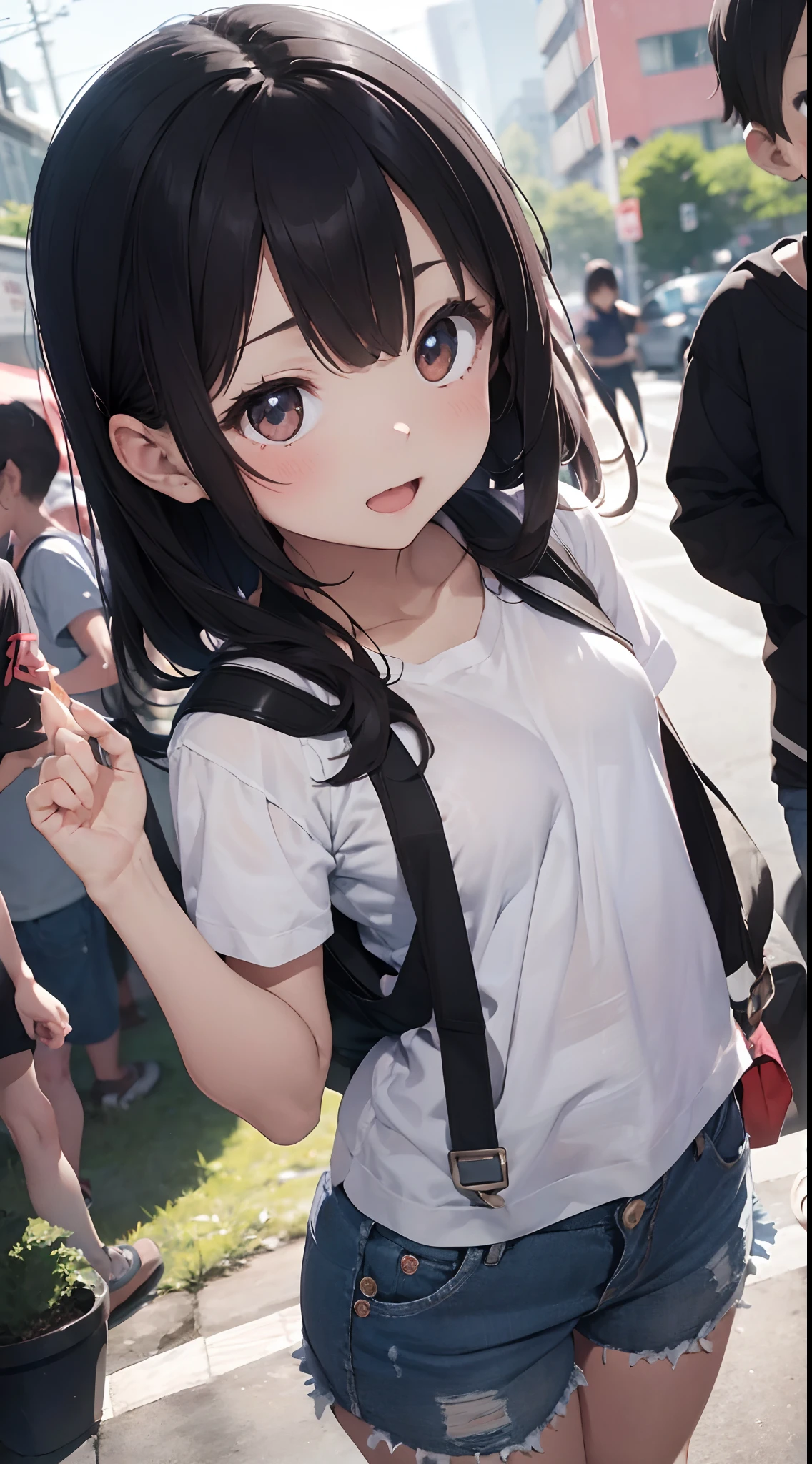 girl with、独奏、toddlers、Little child、realisitic、Exaggerating innocent gestures、barechested、Blur the background、The best angles to make the most of cuteness