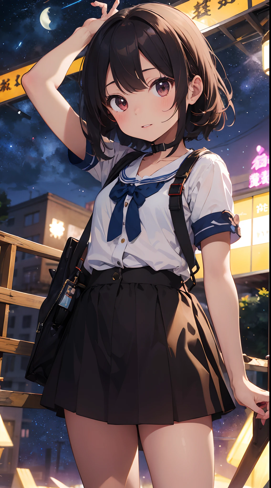 ​masterpiece、An ultra-high picture quality、ultra-quality、girl with、独奏、ddlers、Tiny、Painted in 16K wallpaper quality that fills the screen、An illustration that can be called a masterpiece Expressed in detailed depiction and intricate detail、Deep and three-dimensional backgrounds Backgrounds、Blur the background、