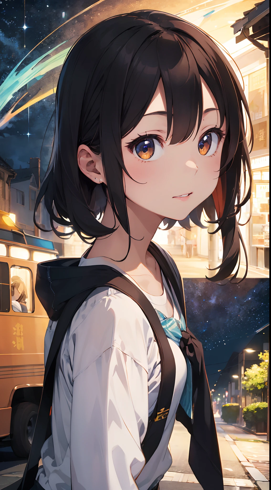 ​masterpiece、An ultra-high picture quality、ultra-quality、girl with、独奏、Painted in 16K wallpaper quality that fills the screen、An illustration that can be called a masterpiece Expressed in detailed depiction and intricate detail、Deep and three-dimensional backgrounds Backgrounds、女優、17 age、