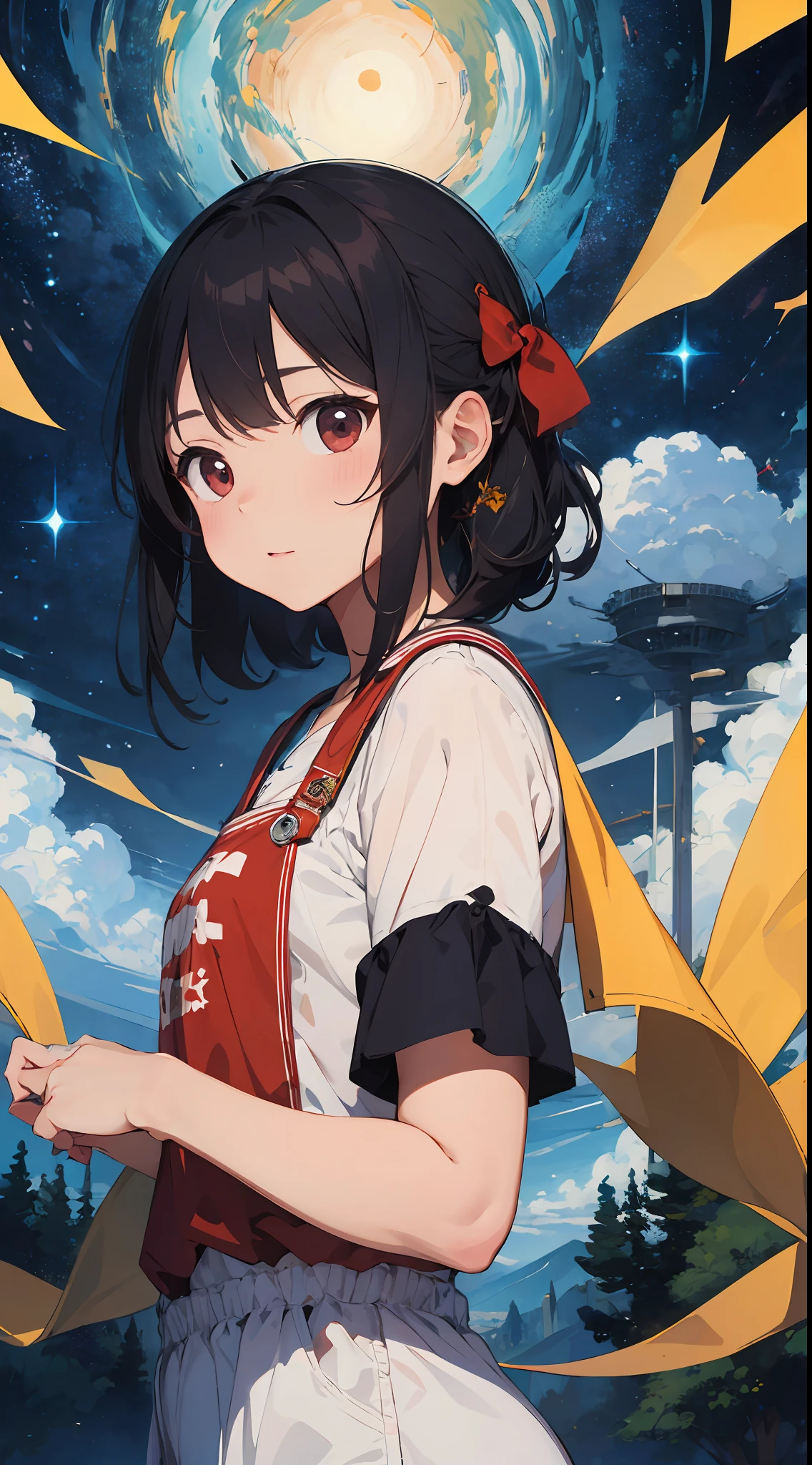 masterpiece、An ultra-high picture quality、ultra-quality、girl with、独奏、Painted in 16K wallpaper quality that fills the screen、An illustration that can be called a masterpiece Expressed in detailed depiction and intricate detail、Deep and three-dimensional backgrounds Backgrounds、女優、17 age、