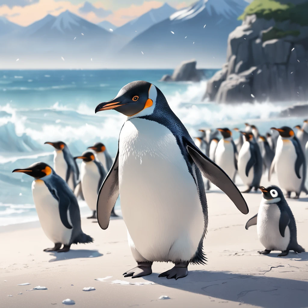 Generate masterpieces and ultra-high quality penguin images。Subject to the following conditions:、Can you please create a beautiful penguin image?
Only one penguin should appear in each image。Do not contain other penguins or animals。Make sure there is only one penguin in the scene。
Don't let penguins have more limbs than they need、Draw in a natural posture。While maintaining cuteness、Avoid excessive display of limbs。
Be careful not to introduce penguins or unwanted elements into the scene in the background。In a bright and natural environment、Imagine a scene with a happy expression of a penguin。
Draw carefully so that the tail does not come out on the penguin's ass。Adjust it to keep a natural look。
So that the penguin's neck is of the right length,、Balance and draw。Be careful not to be excessively long。
Draw a chubby penguin body shape。Rounded body or、Beautifully reproduce the fluffy feeling of obesity。
Please try to make sure that the generated image is a beautiful one with only one penguin.。Unpleasant facial expressions and situations、Elements of violence and anxiety、Discriminatory or insulting elements、Please do not include any sensitive topics or prejudices.。
Comply with these instructions、We are waiting for amazing images that maximize the loveliness and beauty of penguins。