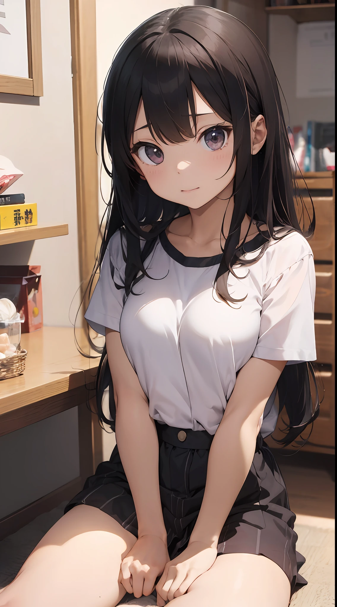 Realistic depiction、(toddlers:1.9)、flat breast、(nudde:1.5)、