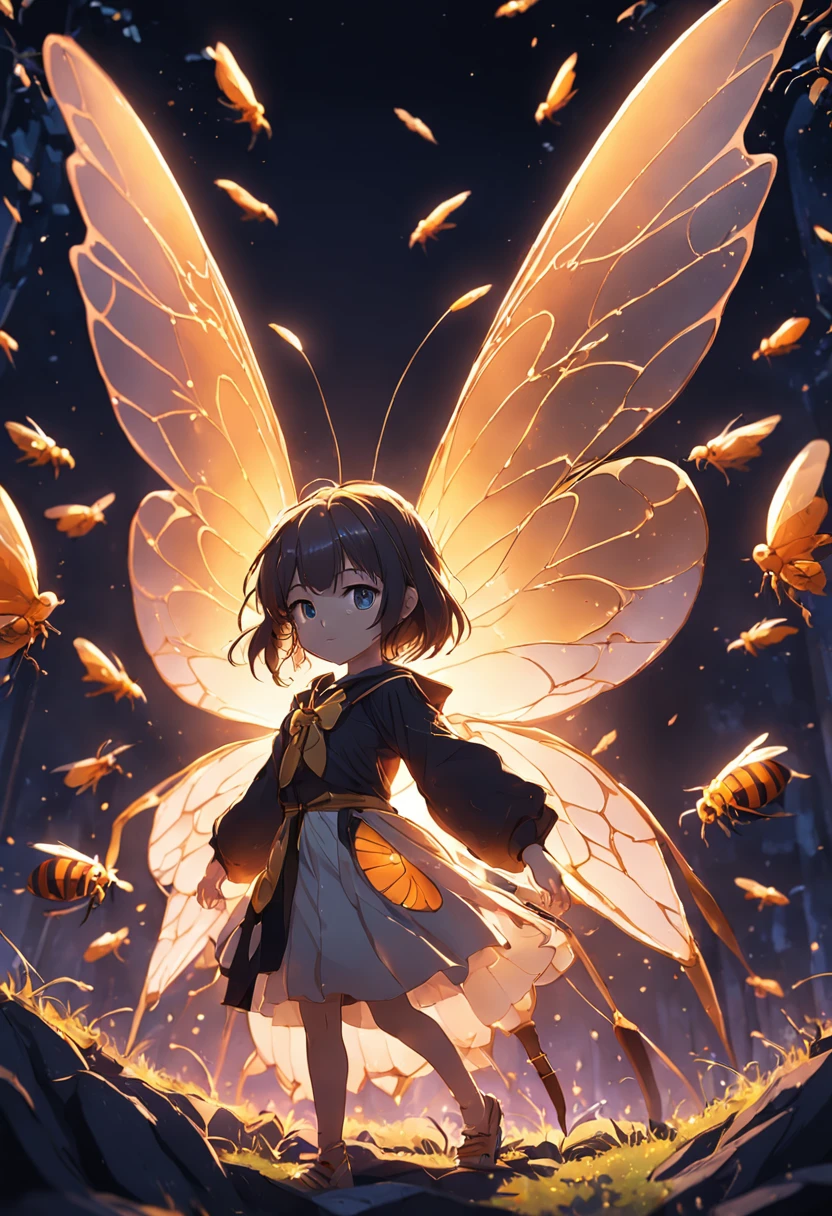 Kids 3D, With bee wings