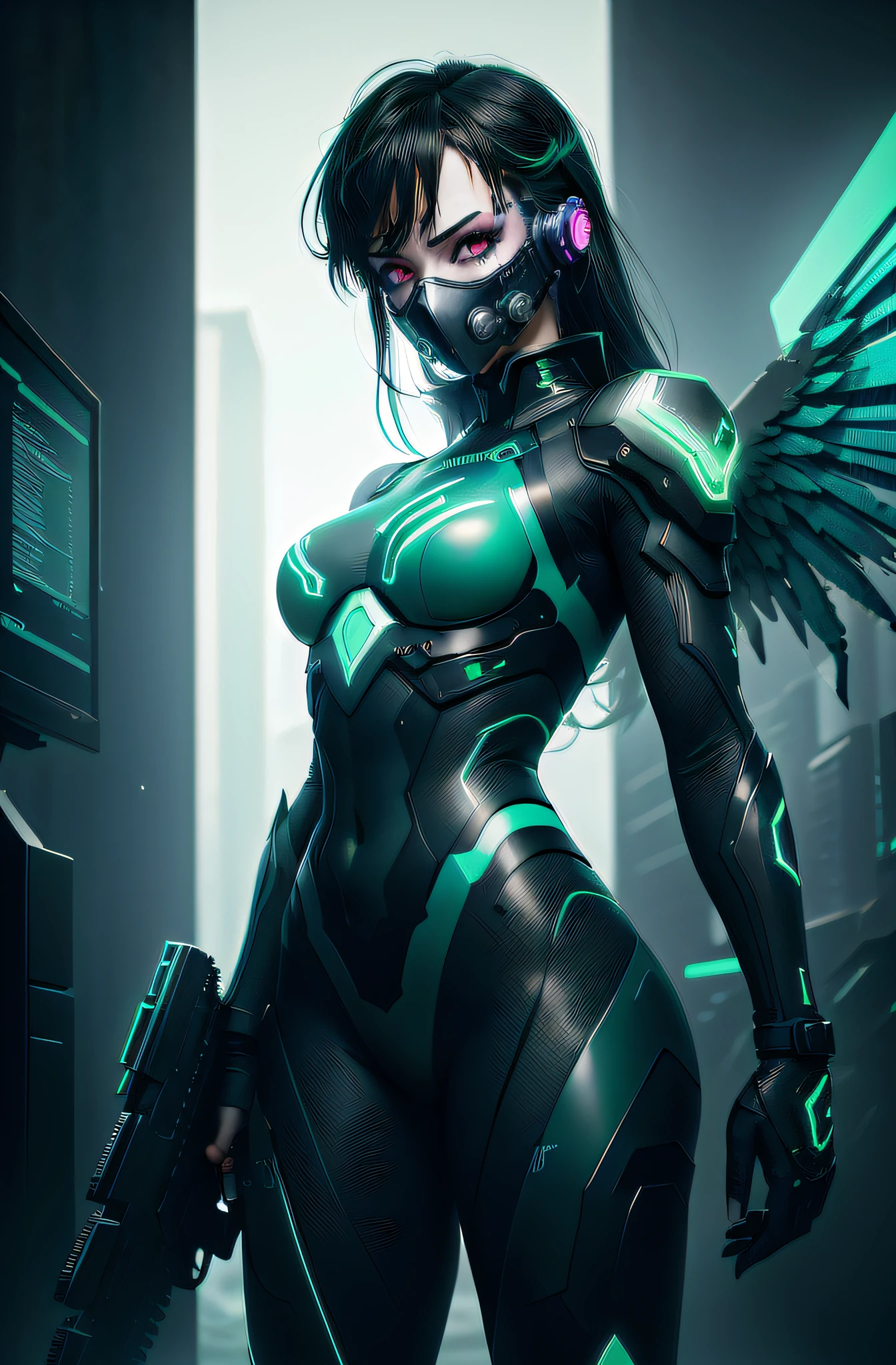 <lora:acidcore:0.4>, acid, trippy, cyborg woman wearing futuristic jumpsuit || masterpiece, perfect quality, sharp focus, shallow depth of field, 8k