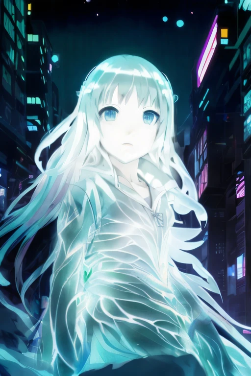 Anime girl in white dress standing in the city at night, Digital cyberpunk anime art, digital cyberpunk anime!!, digitl cyberpunk - anime art, anime cyberpunk art, Anime cyberpunk moderno, ethereal anime, cyberpunk anime girl, anime cyberpunk, style of anime4 K, Best anime 4k konachan wallpaper, cyberpunk anime art, Digital anime art, modern sci-fi anime