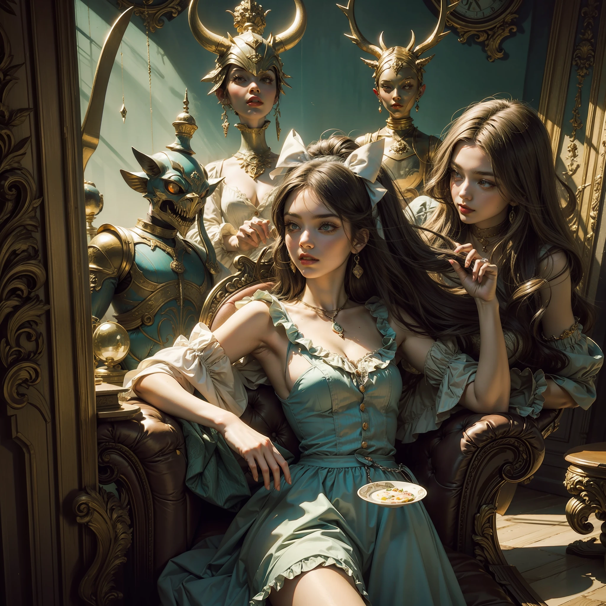 Alice in wonderland, art deco style