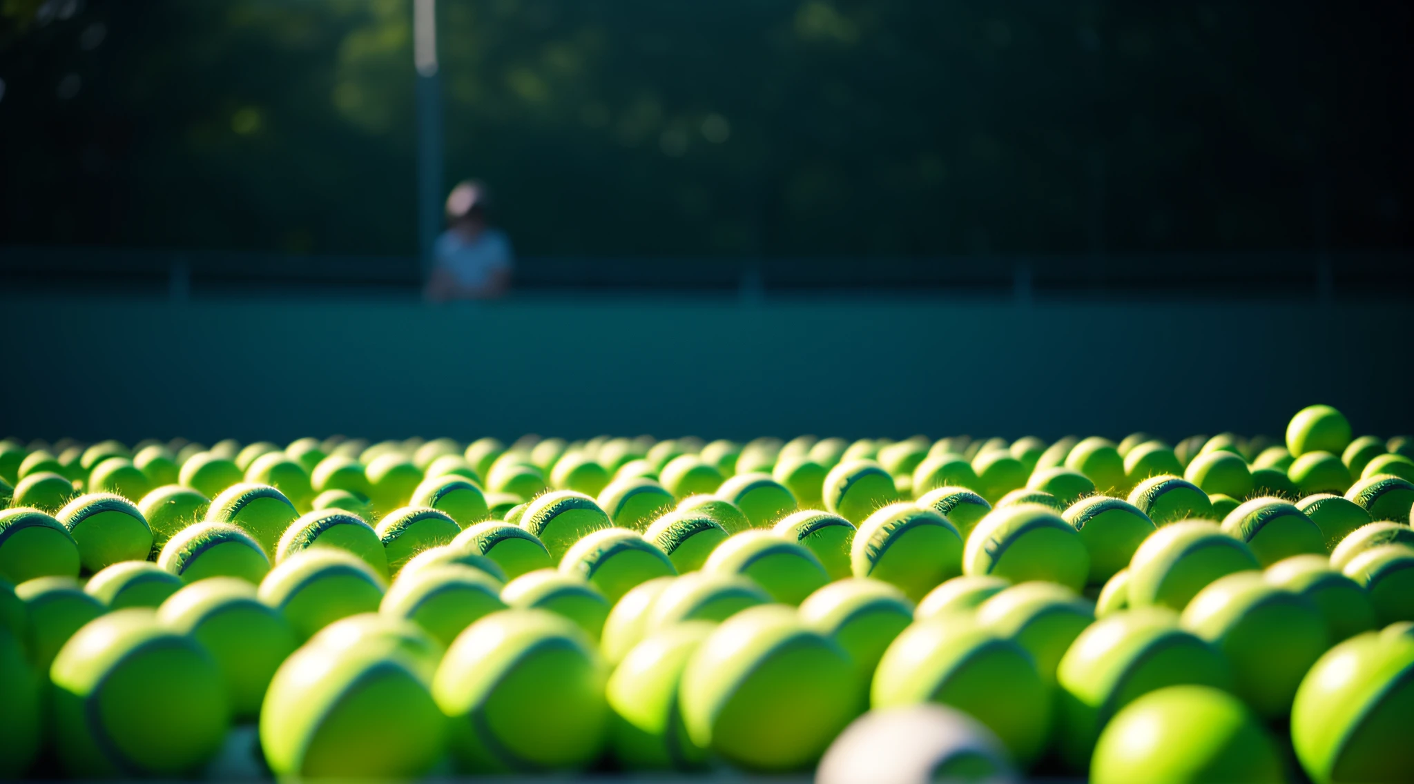 a sea of tennis balls, Day lighting